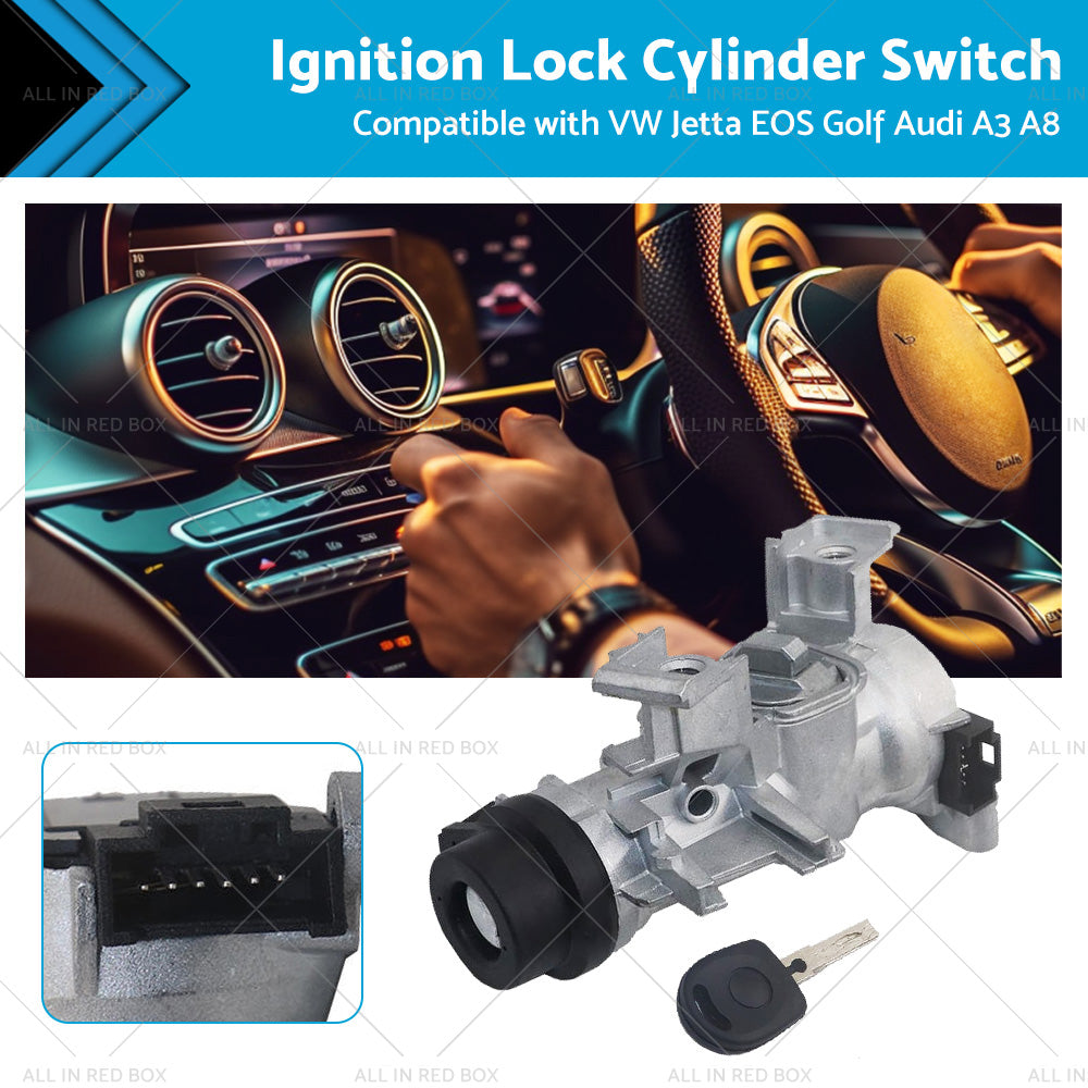 Ignition Lock Cylinder Switch Housing w/ Key for VW Audi A3 2003-2013