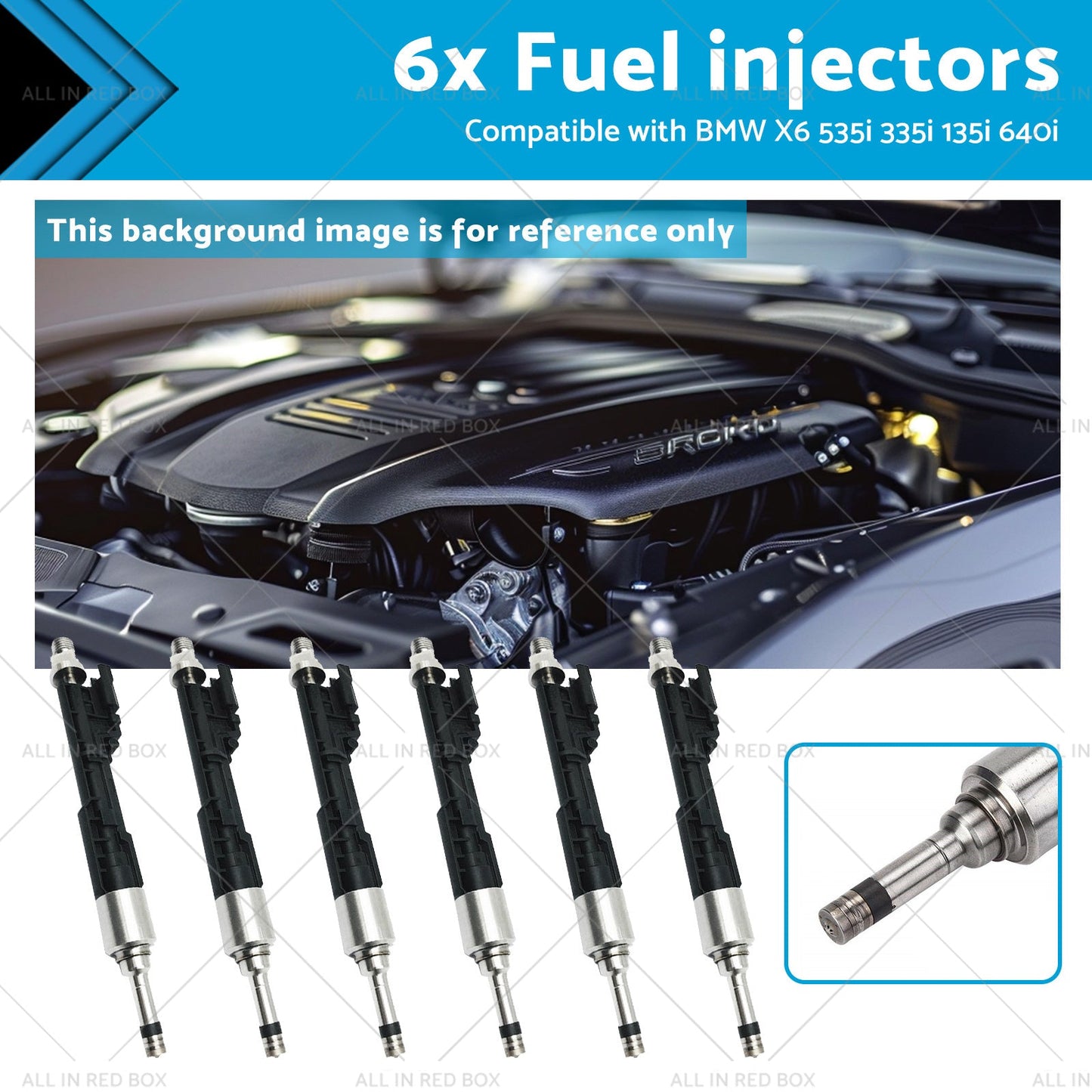 6x Fuel Injectors for BMW X6 535i 335i 135i 3.0L 2007-2013
