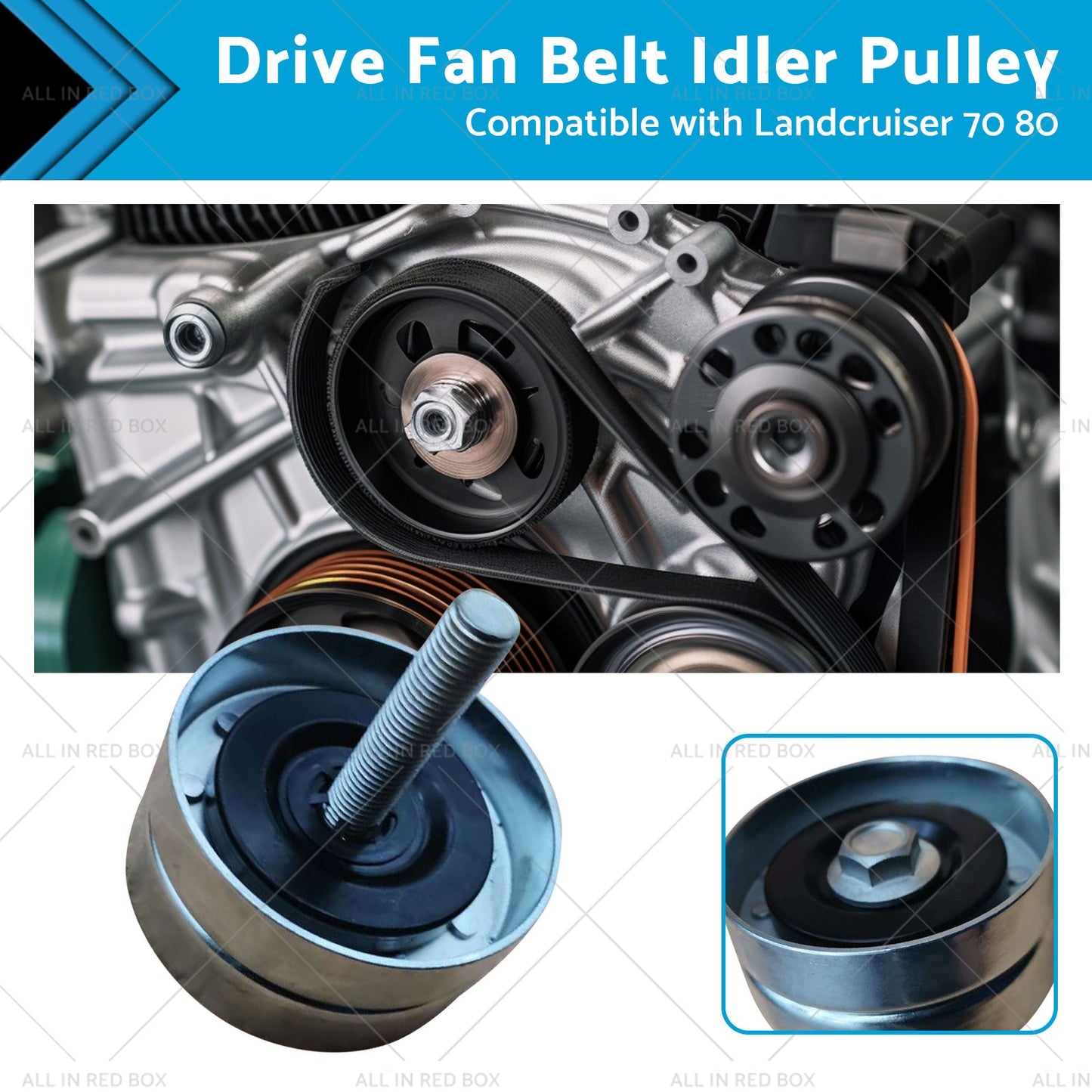 Fan Belt Idler Pulley for Toyota Landcruiser 70/80/100 1FZ 4.5L 1990-2007
