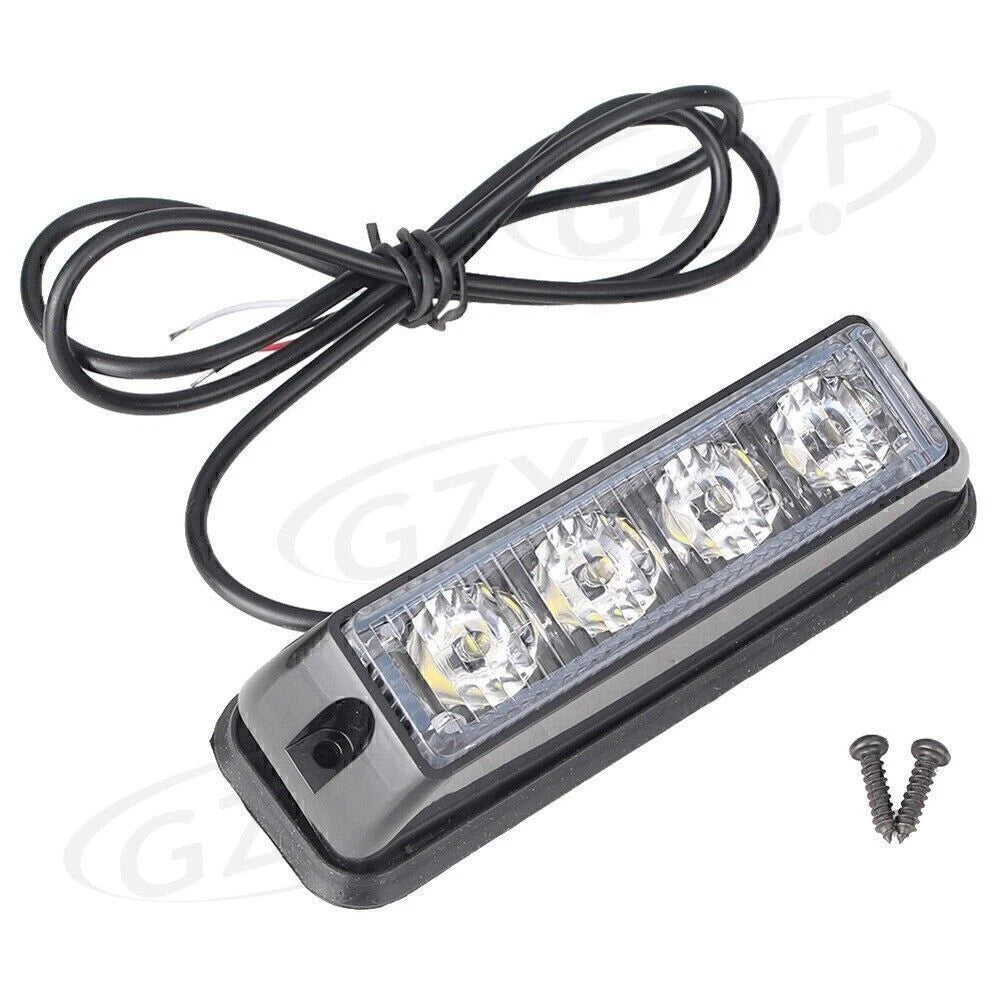 Set of 4 LED Strobe Flash Lights for Universal Car SUV Truck (DC 12V)