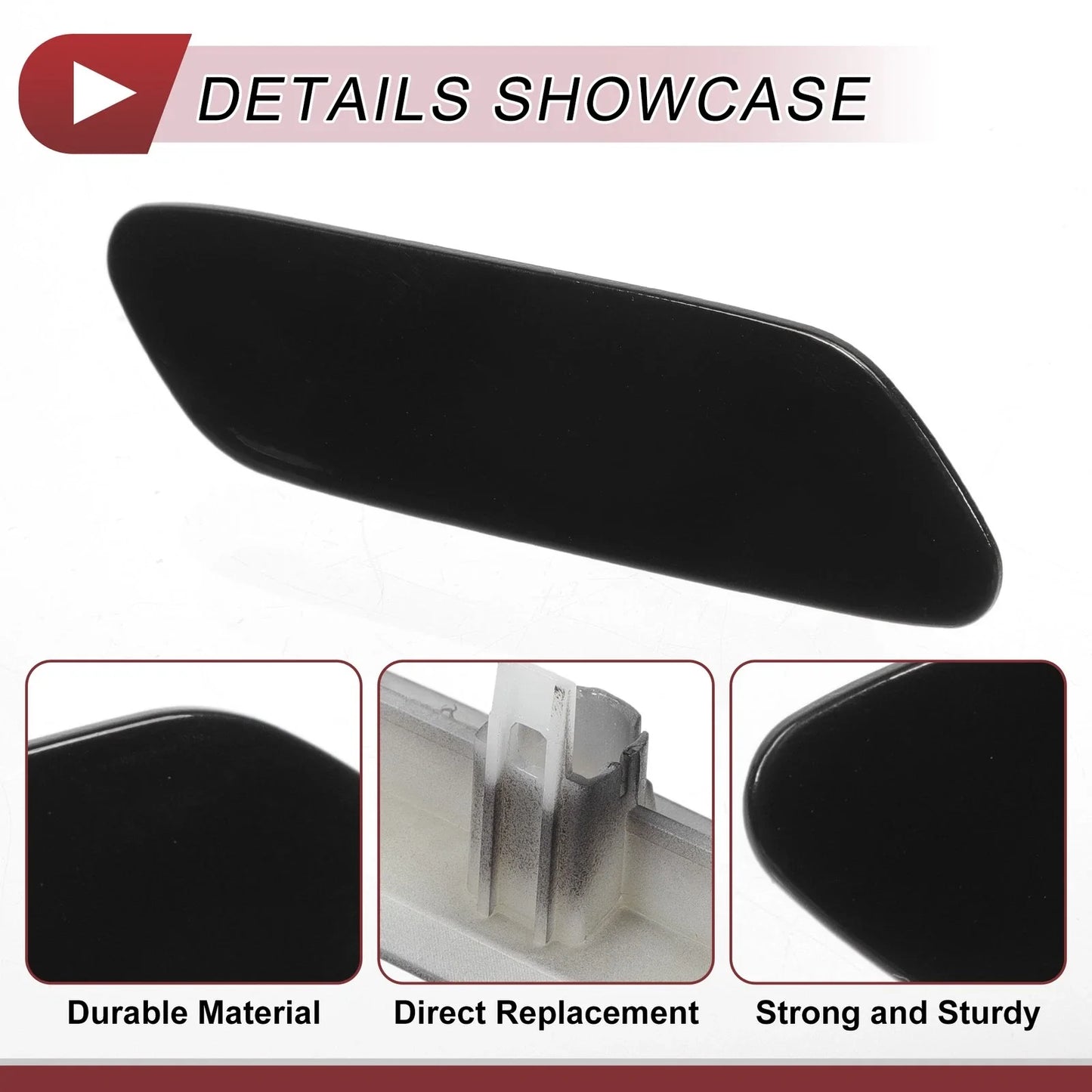Front Right Washer Nozzle Cover for Lexus RX350 (2016-2019) Black 1 x Cap