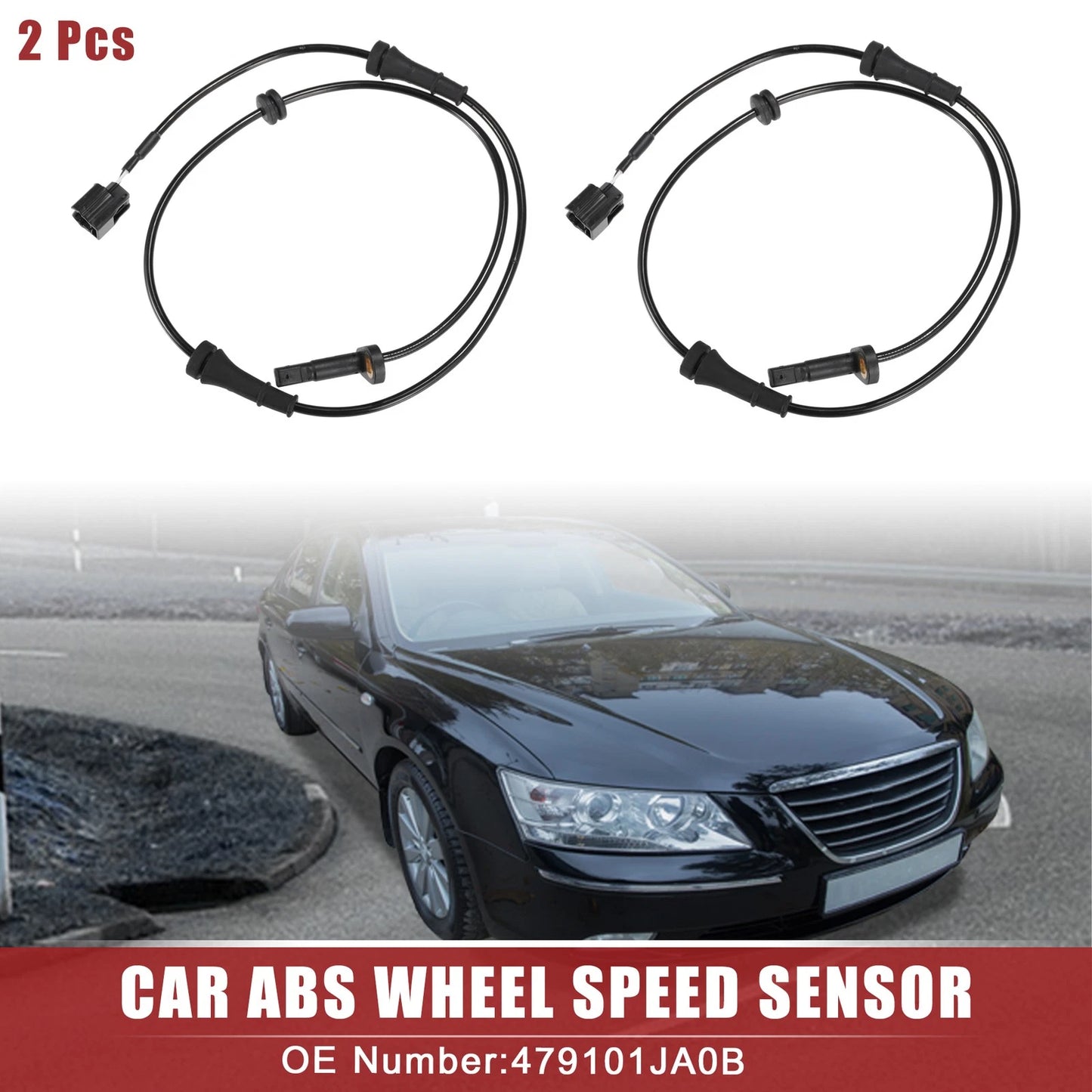 2 Pcs Front ABS Wheel Speed Sensor for Nissan Quest (2011–2017) No. 479101JA0B