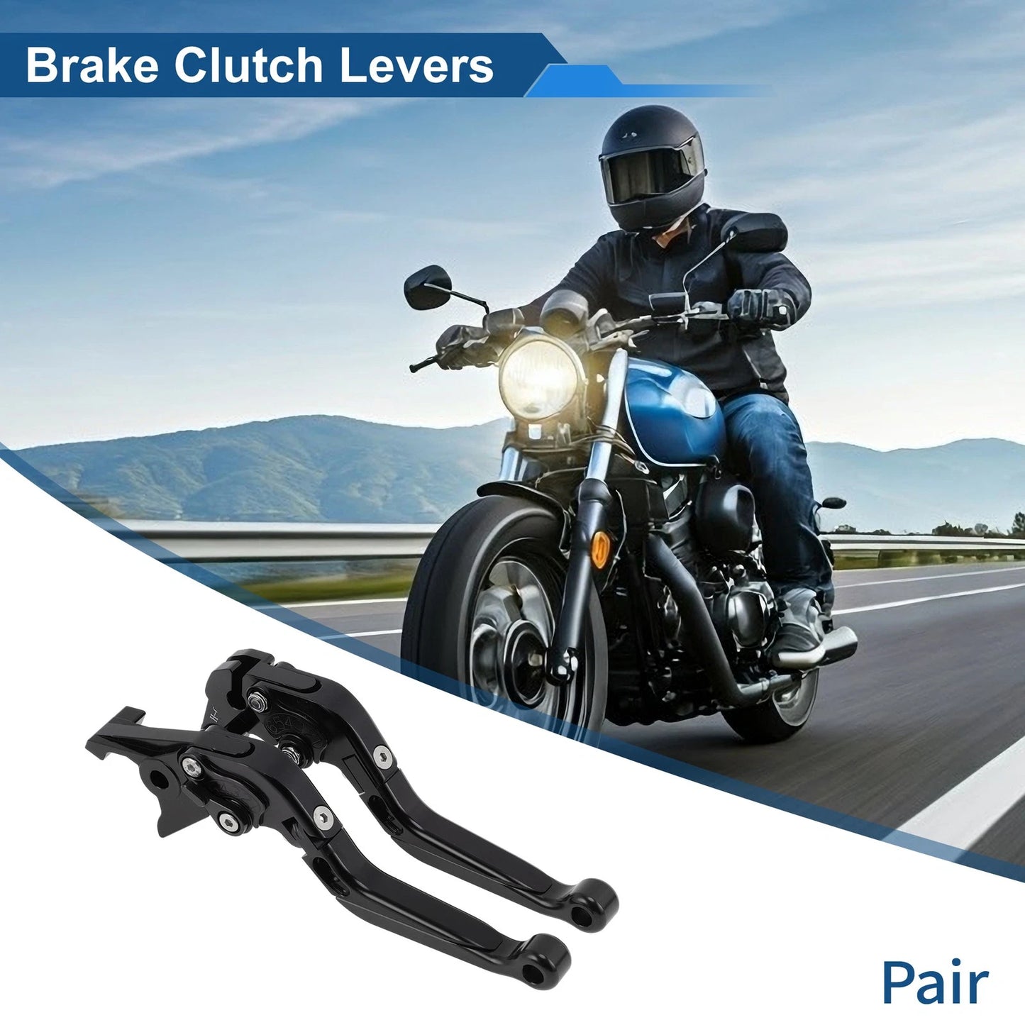 Adjustable Brake Clutch Levers for Honda CBR650R (2014–2022) Solid Black