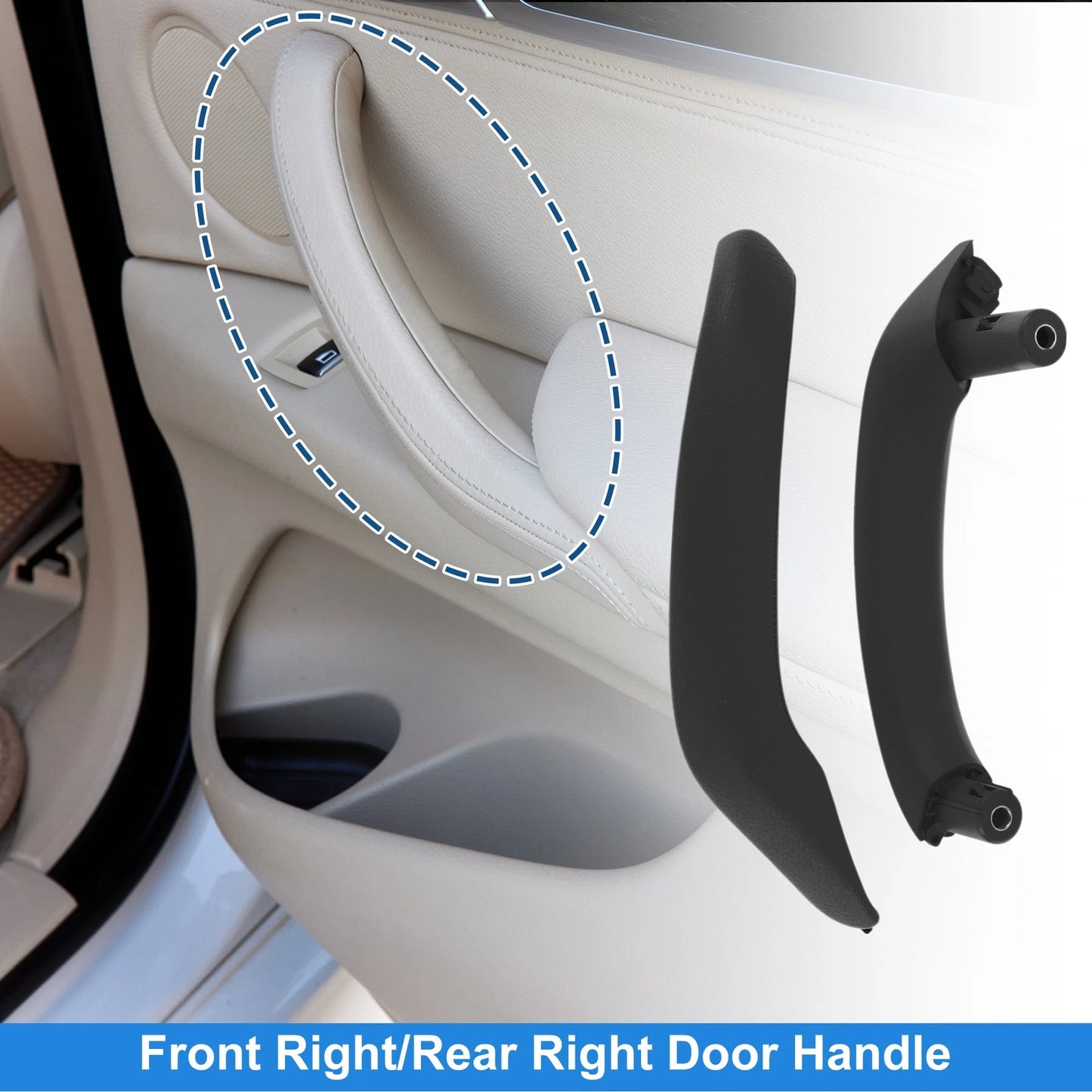 Front Driver Side Inner Door Panel Handle for BMW X3 F25 (2010–2016) Black