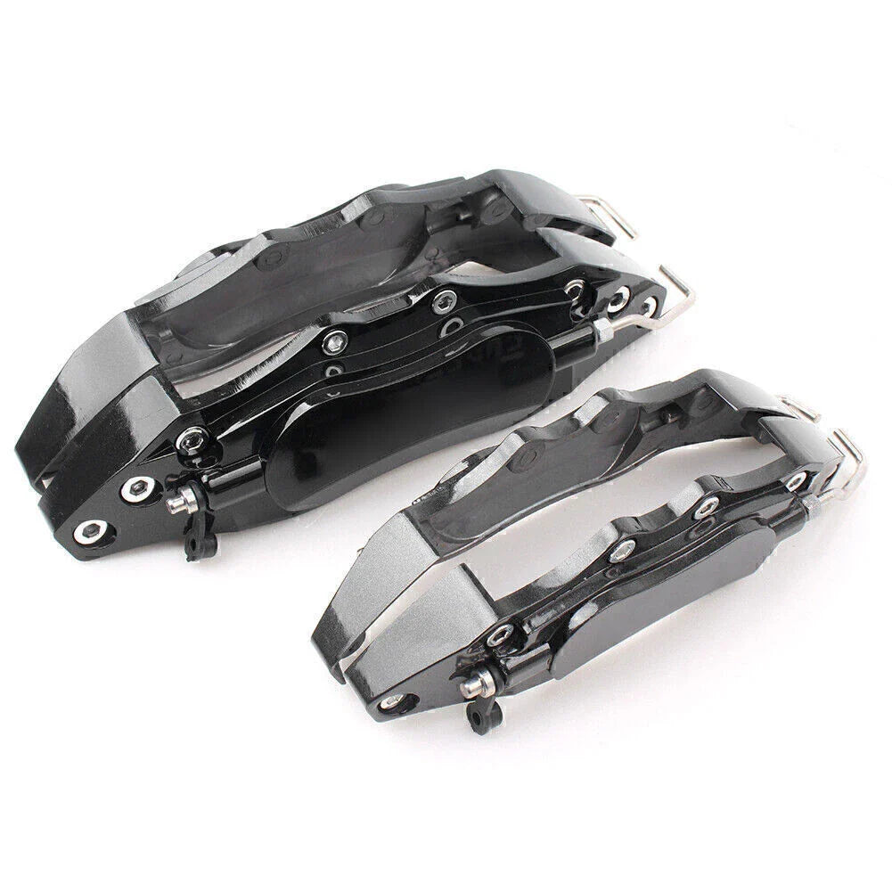 4 x 3D Metal Brake Caliper Covers for Universal Front & Rear Car Black