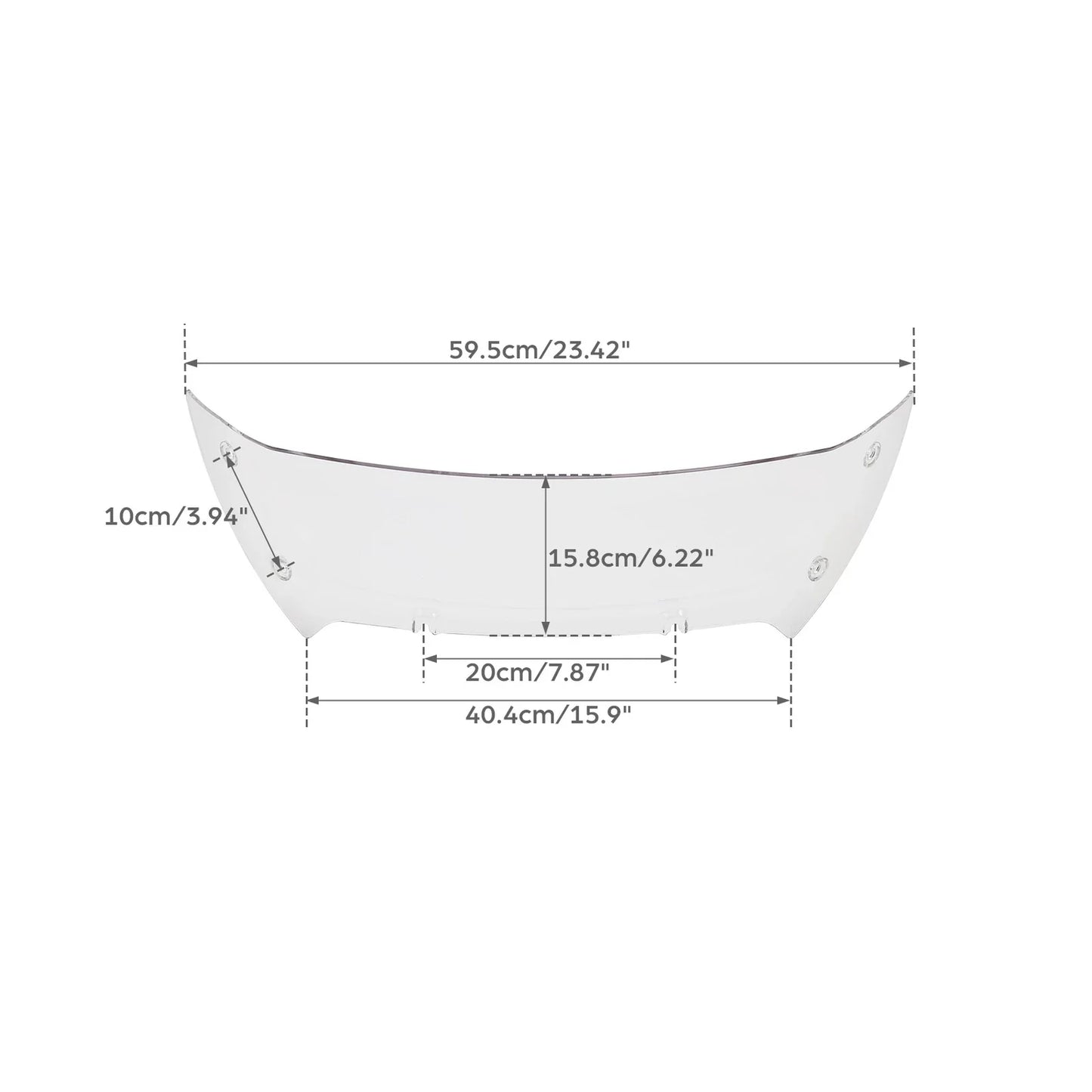 6" Clear Windshield For Harley CVO Road Glide (2023-2025)