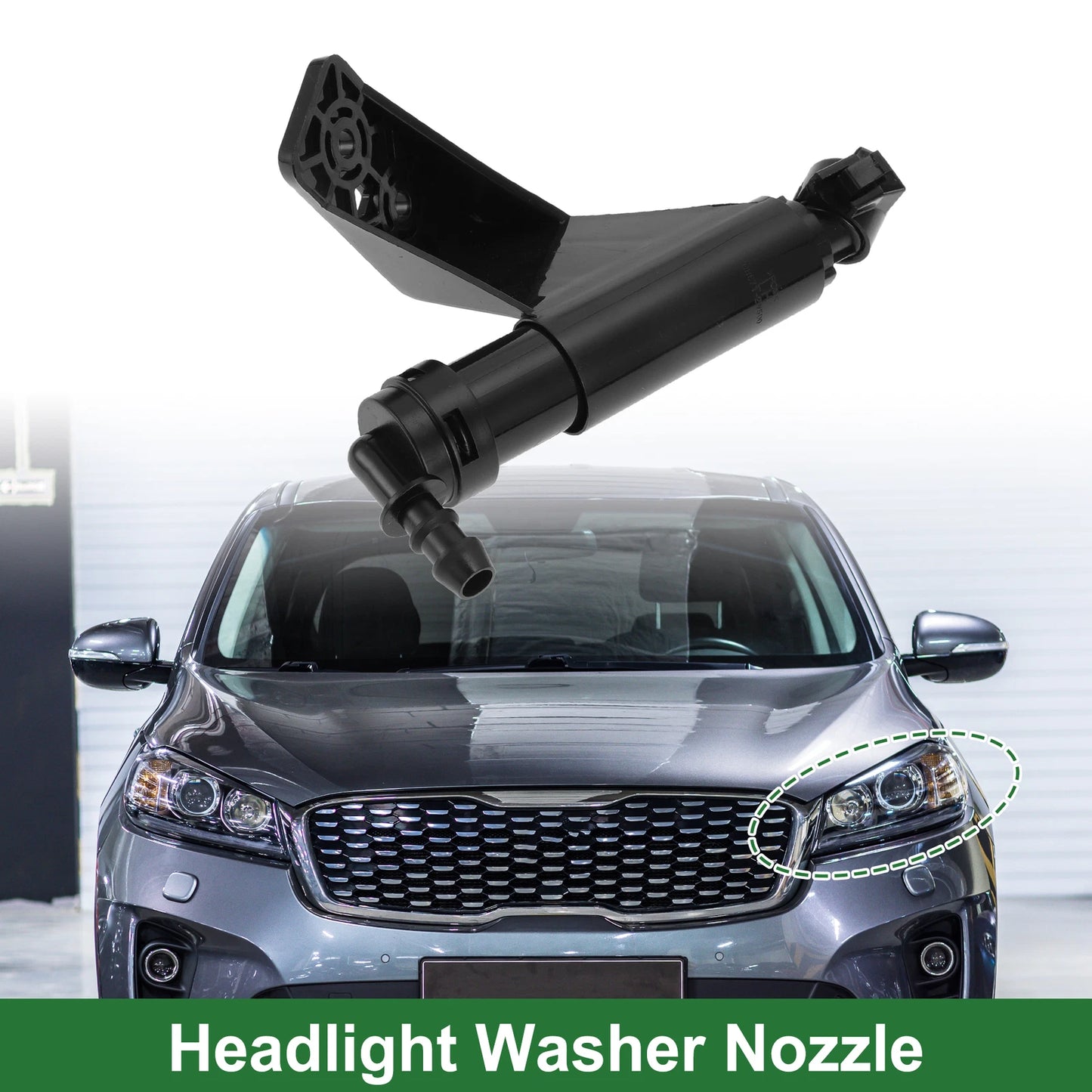 Front Driver Side Headlight Washer Nozzle for Hyundai Grand Santa Fe (2015–2024)
