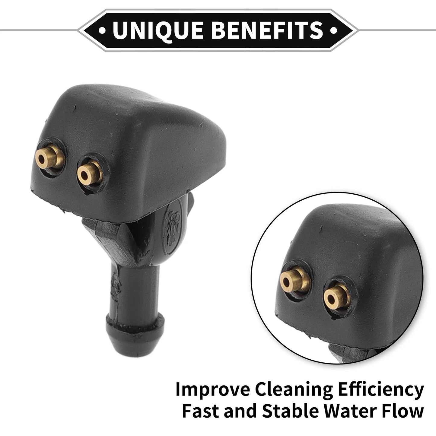 2X Windshield Washer Nozzle for Ford Transit (1991–2000) No. 86VB17666BB
