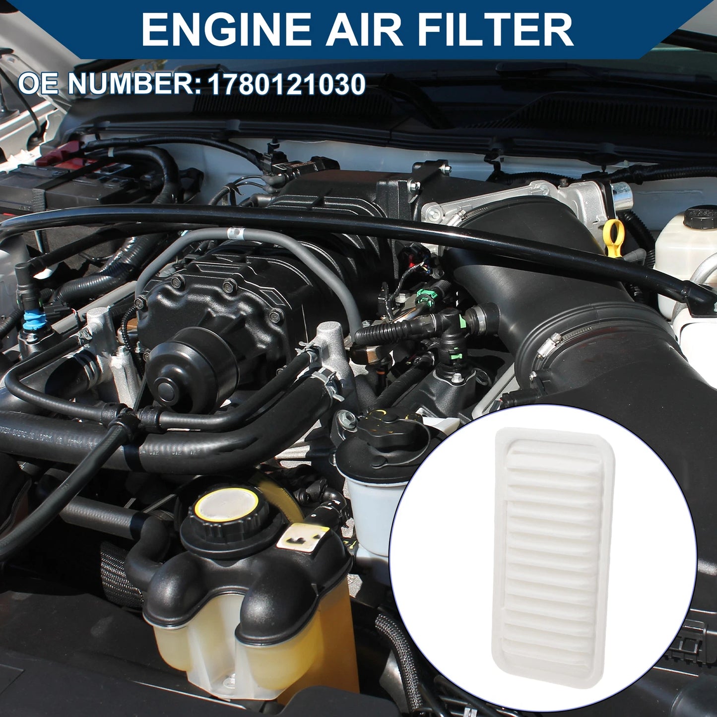 Car Engine Air Filter No. 17801-21030 for Toyota Echo 1.5L (2000–2005)