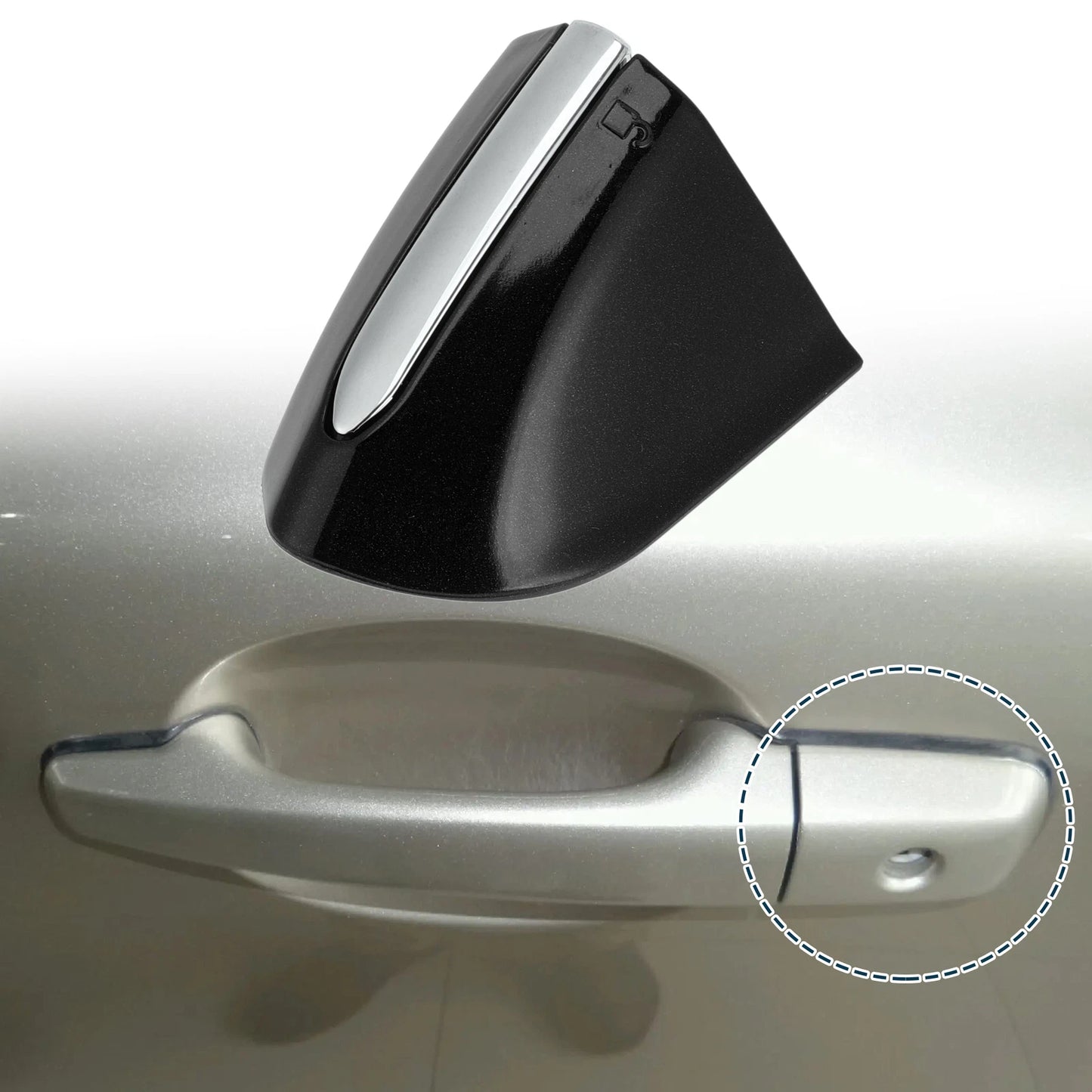 Front Left Door Handle Cover Trim for Ford Mondeo Edge Taurus (2013–2020) Black