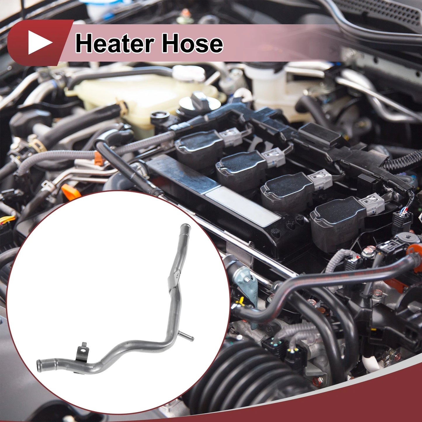 Heater Hose for Kia Forte Forte5 (2014–2018) No. 254572E000 Metal Silver Tone