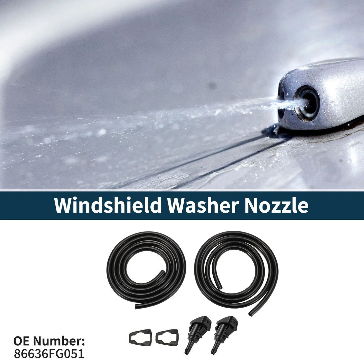 Windshield Washer Nozzle with Gasket