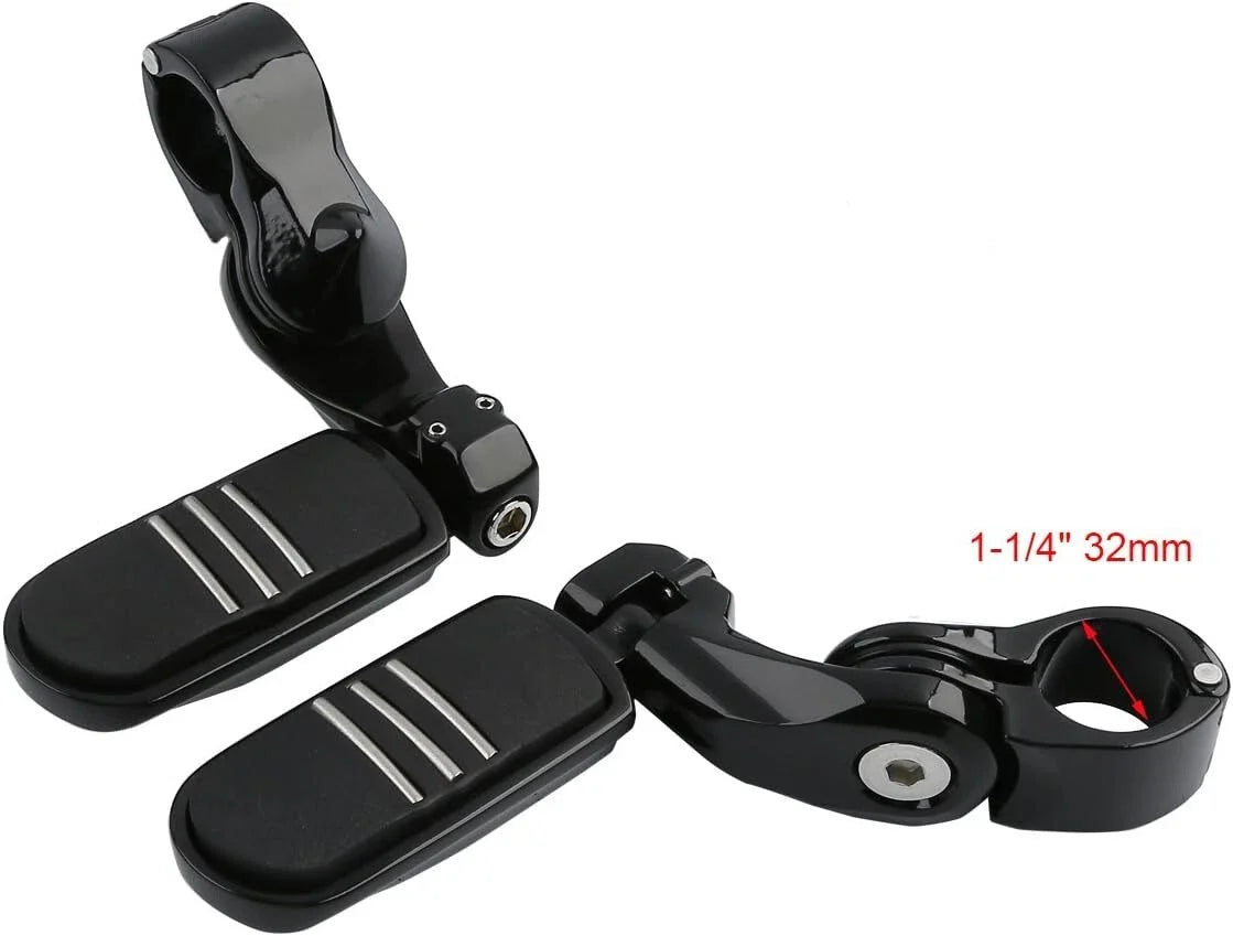 1-1/4" Motorcycle Short Angled Highway Engine Guard Foot Pegs for Harley