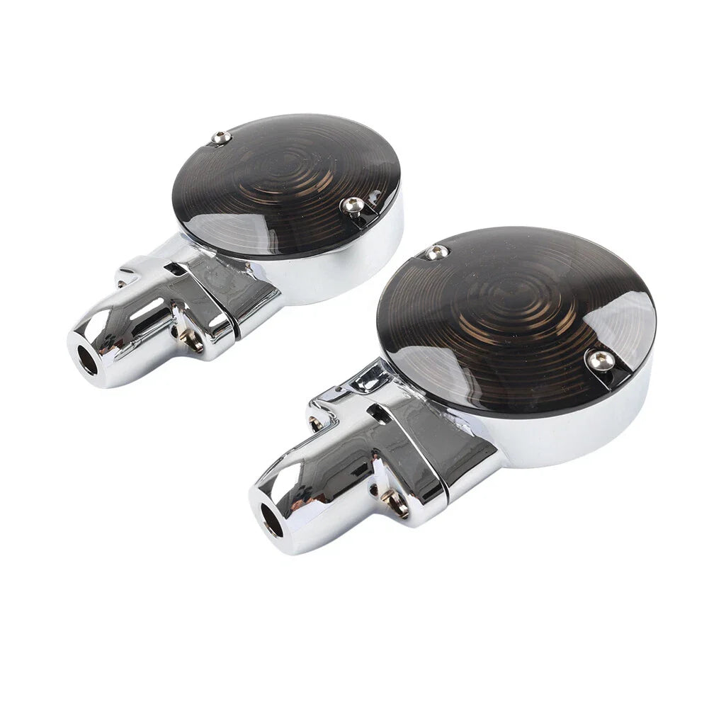 Smoke Lens Front Flat Turn Signal Housing for Harley Fat Boy Heritage Softail