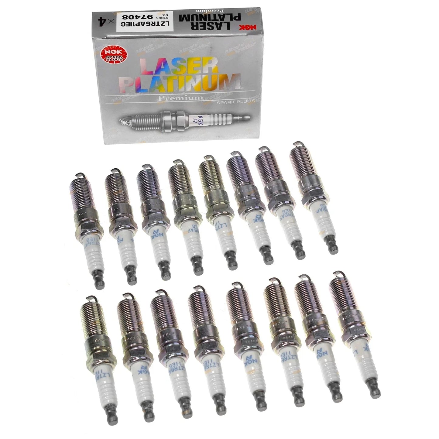 16 x NGK Spark Plugs Set for Chrysler 300 SRT-8 (2012 - 2017)