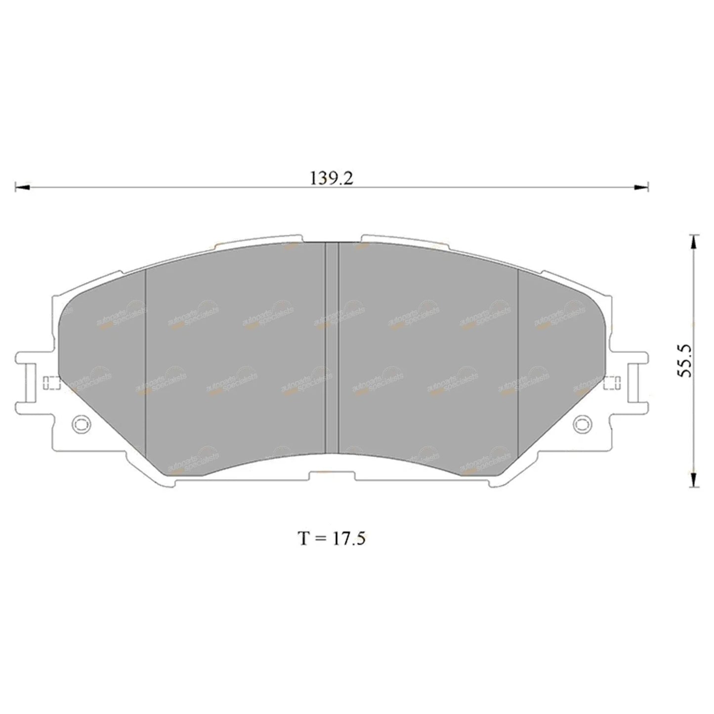 Front Disc Brake Pads Set for Toyota RAV4 (2006–2010)
