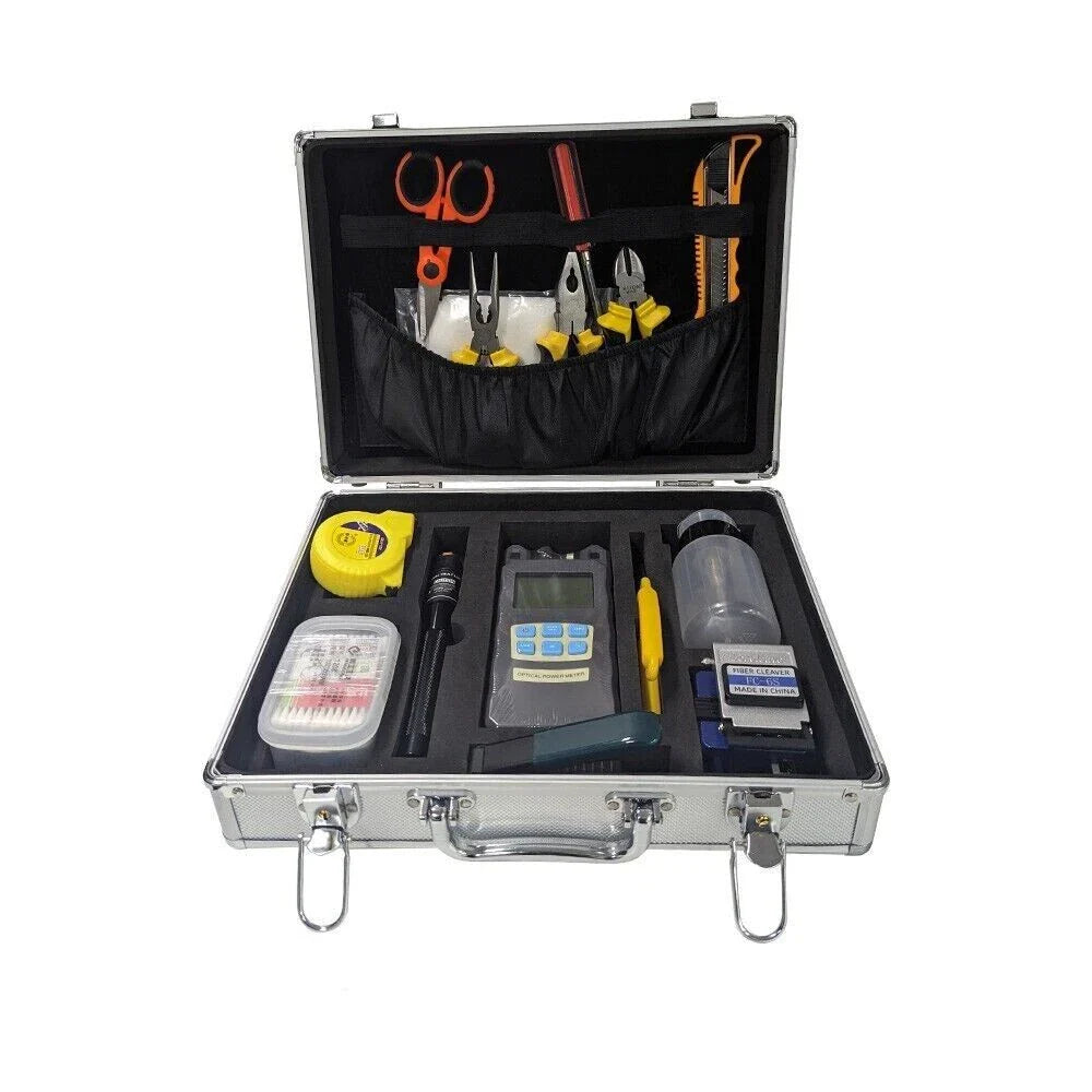 FTTH Fiber Optic Tool Kit - Cutter, Power Meter, Visual Device, Cleaver
