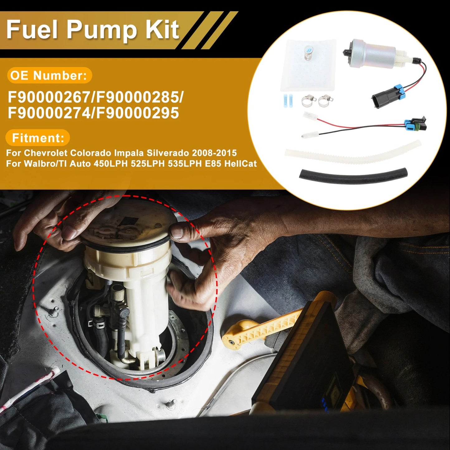 Fuel Pump for Chevrolet Colorado, Impala, Silverado (2008–2015) F90000267