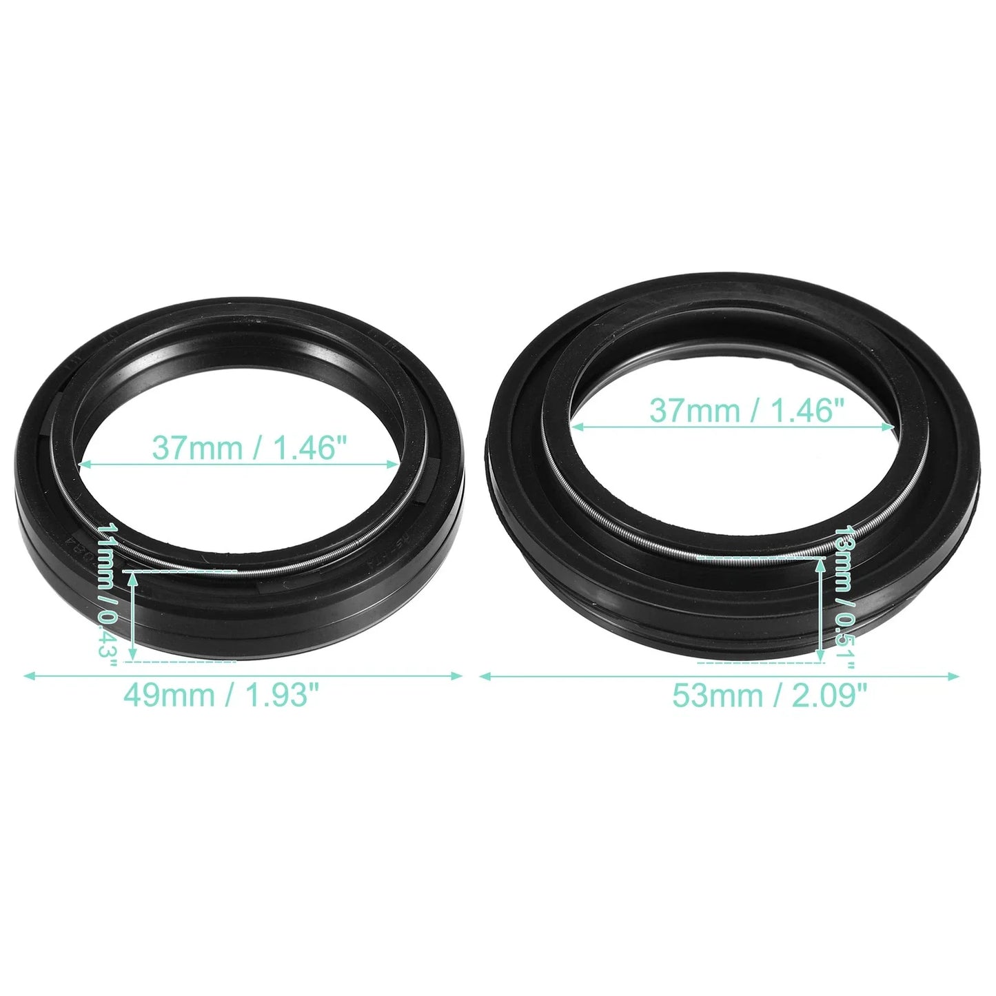 37mm x 11mm Motorcycle Front Fork Shock Oil Seal Dust Seals for Honda VFR400
