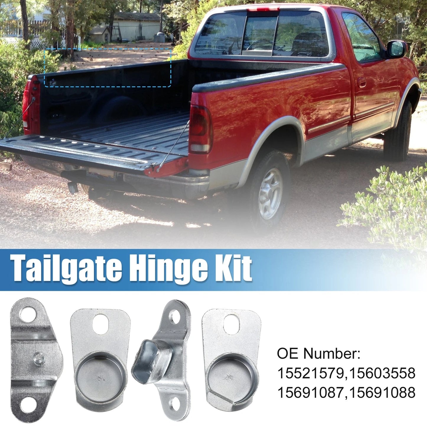 Set of 2 Tailgate Hinge Kit No. 15521579/15603558 for GMC C1500 (1988–1999)