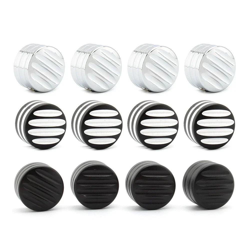 Billet Head Bolt Cover Caps Black for T120 Thruxton Scrambler Street Cup