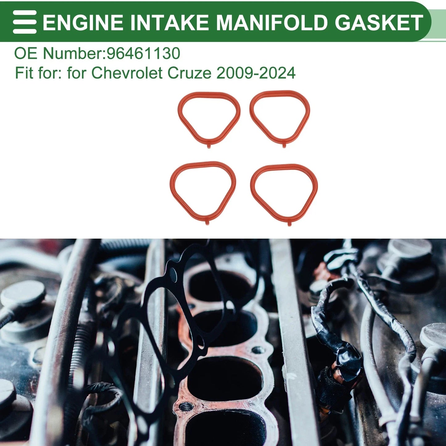 Engine Intake Manifold Gasket for Chevrolet Cruze (2009-2024) 4 x Pcs
