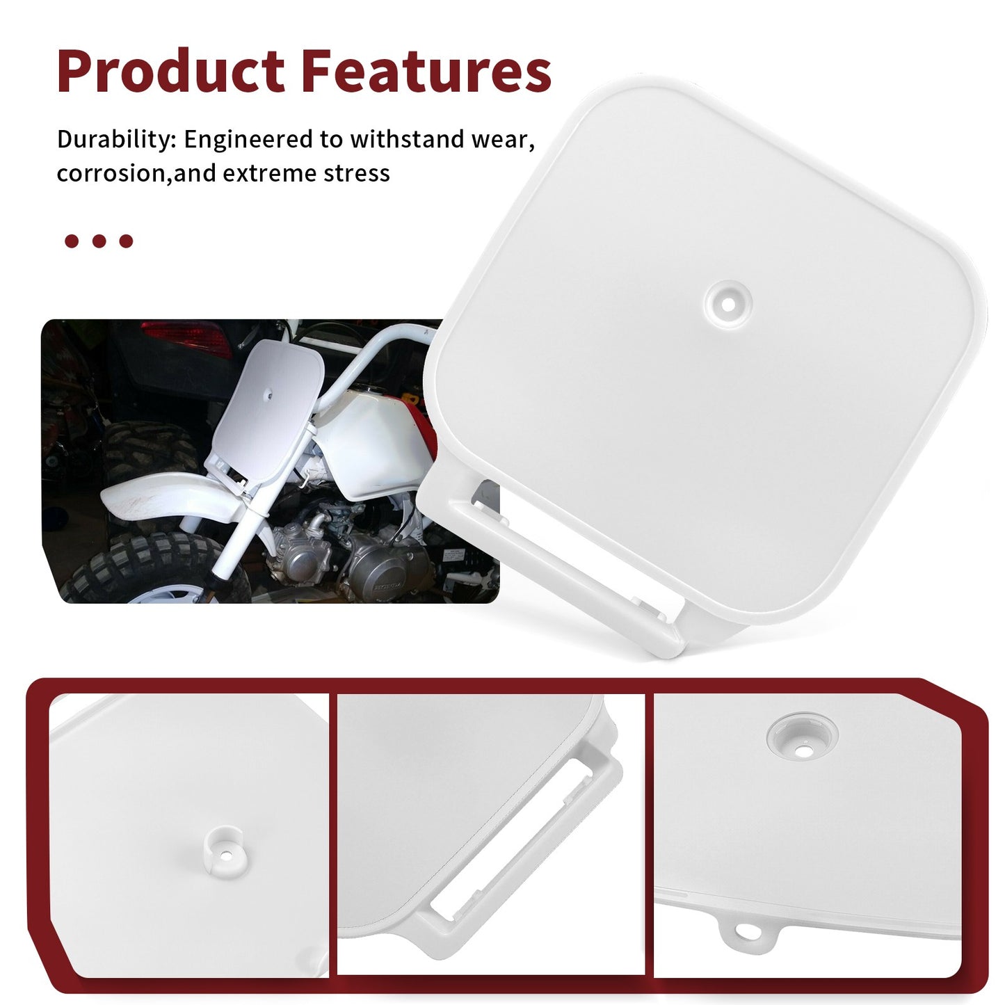 Front Number Plate for Honda Z50 Z50R (1988–1999) White