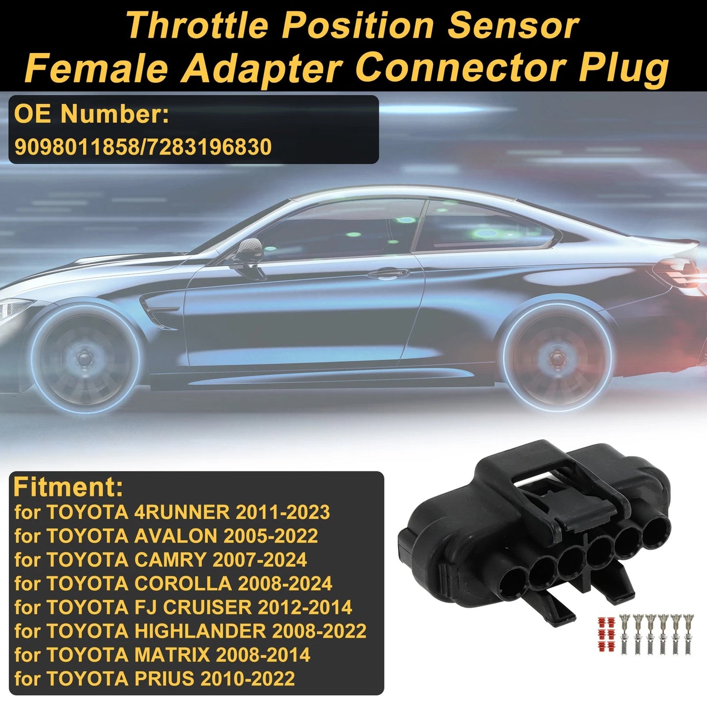 6 Pin Throttle Position Sensor Connector Plug for Toyota 4Runner (1996–2002)