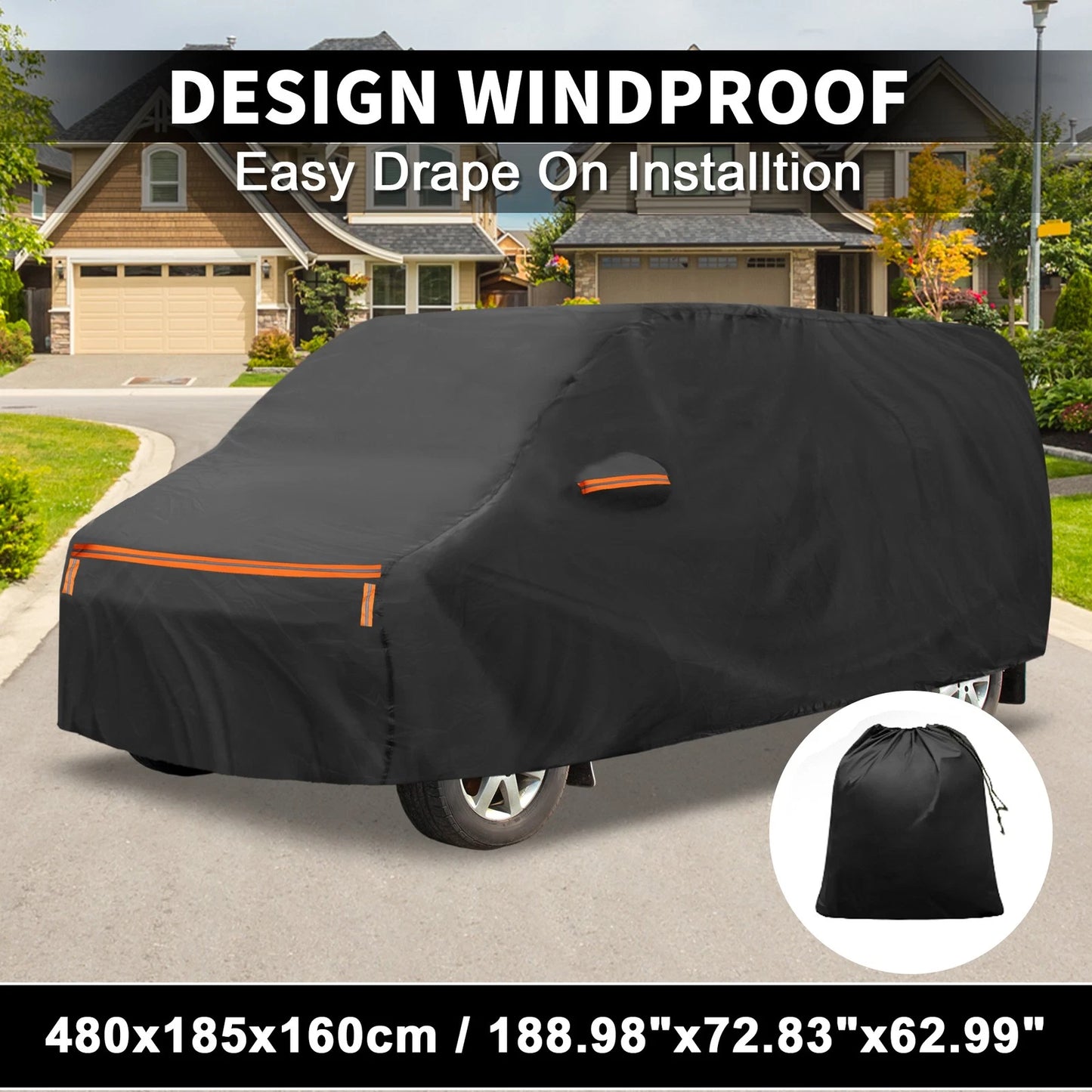 Waterproof Car Cover for Toyota Noah (2014–2023) - Aluminum Film, Zipper