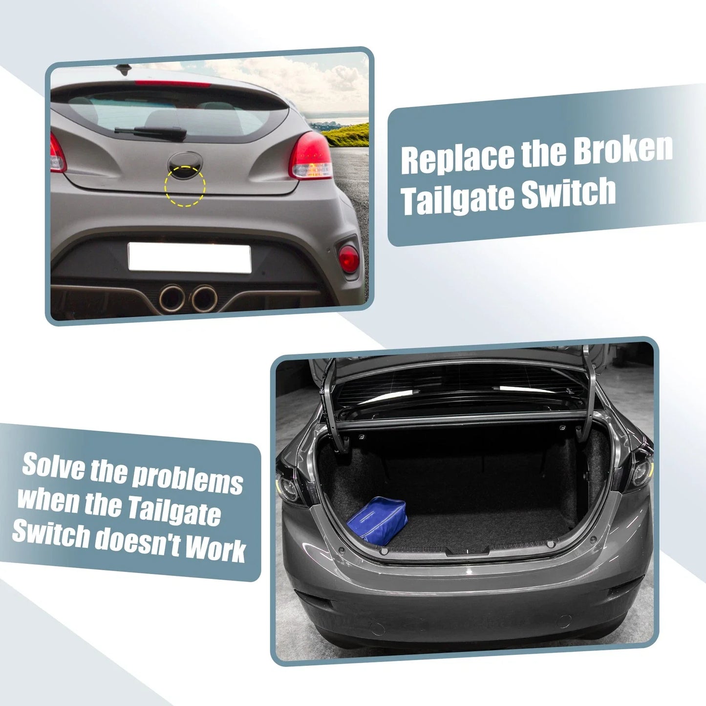 Trunk Tailgate Handle Release Switch for Honda CR-V (2012-2016) Black
