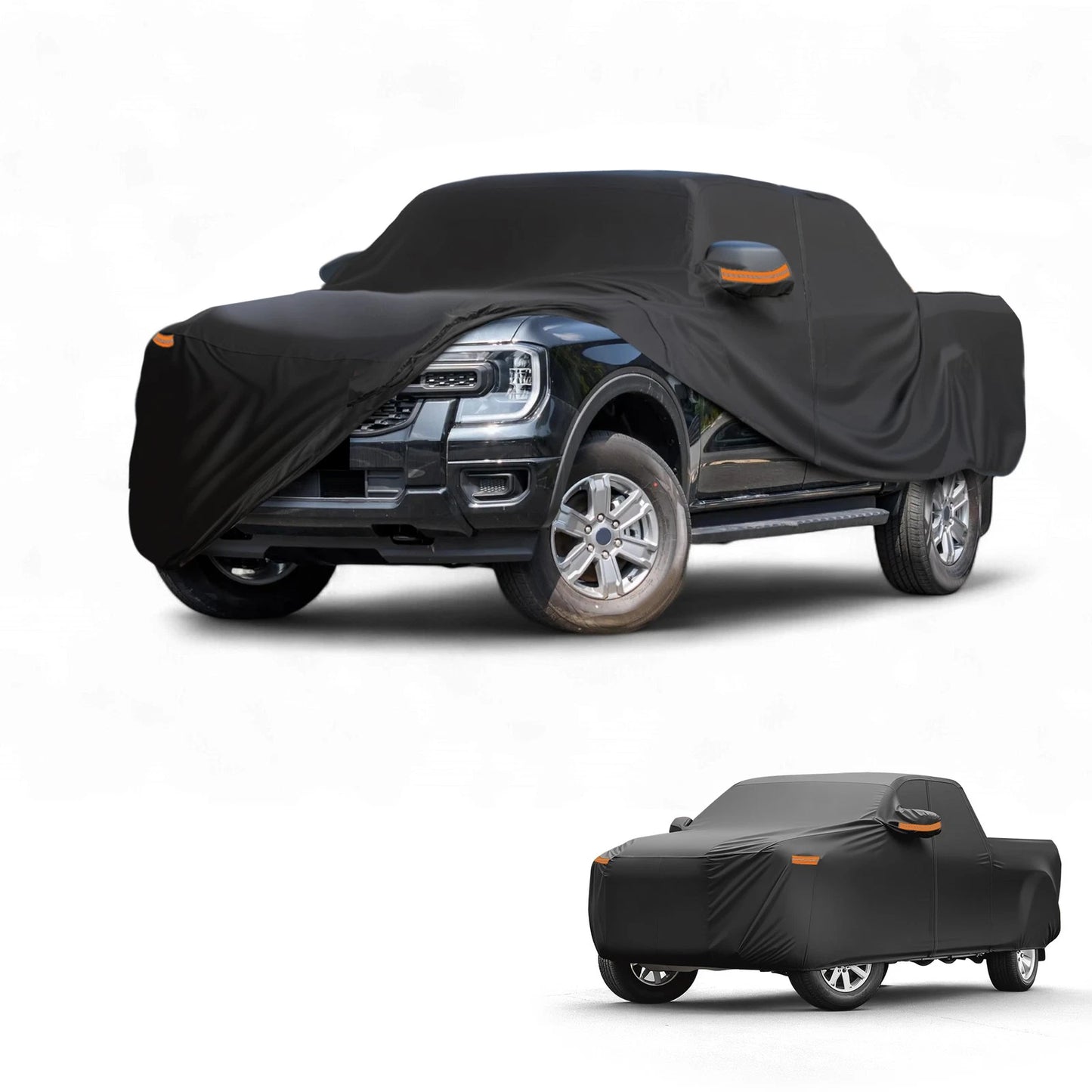 Waterproof Car Cover for Ford Ranger (190T-PU, Black, with Zipper)