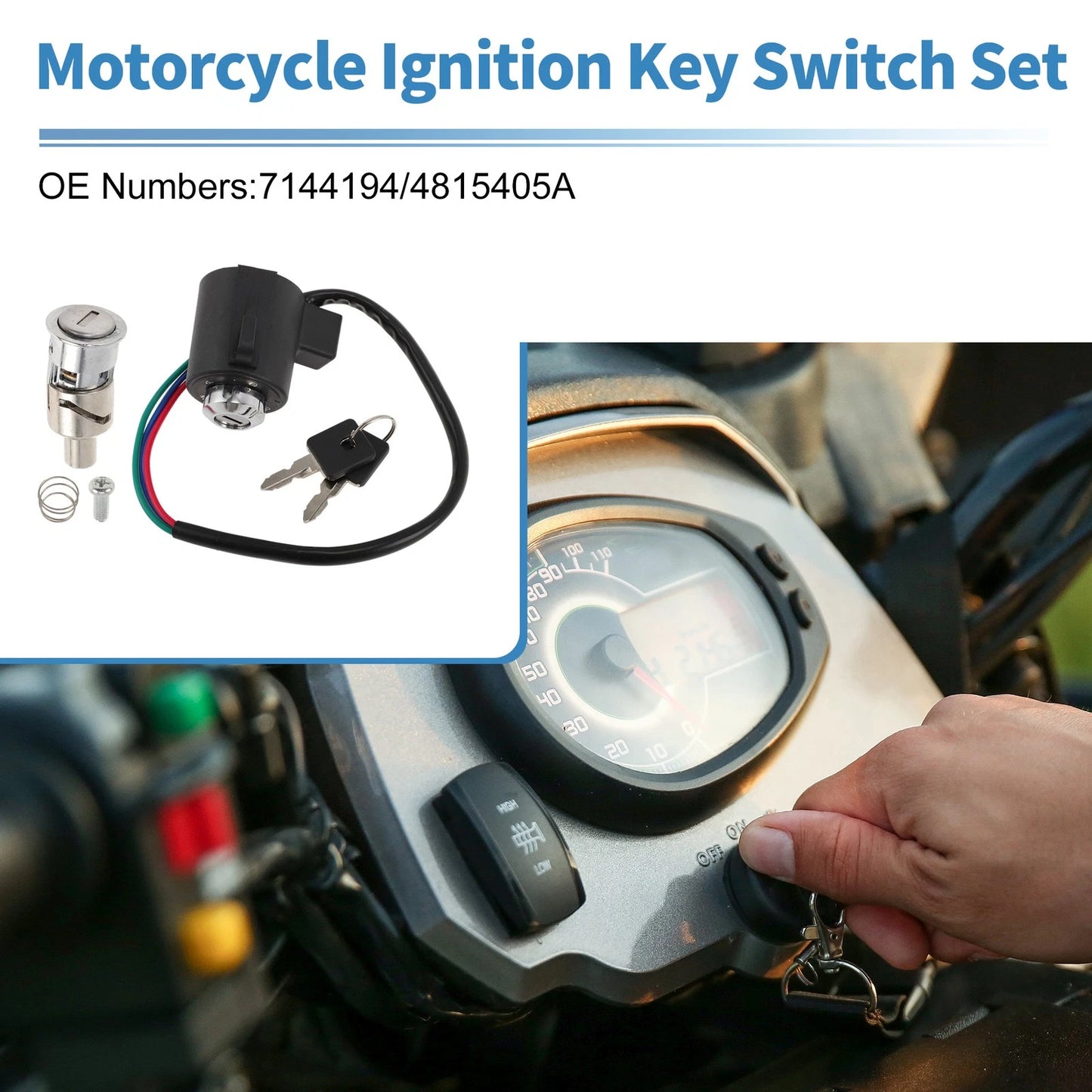 Set of 1 Ignition Key Switch No.7144194 for Harley-Davidson Forty Eight (2010–2017)