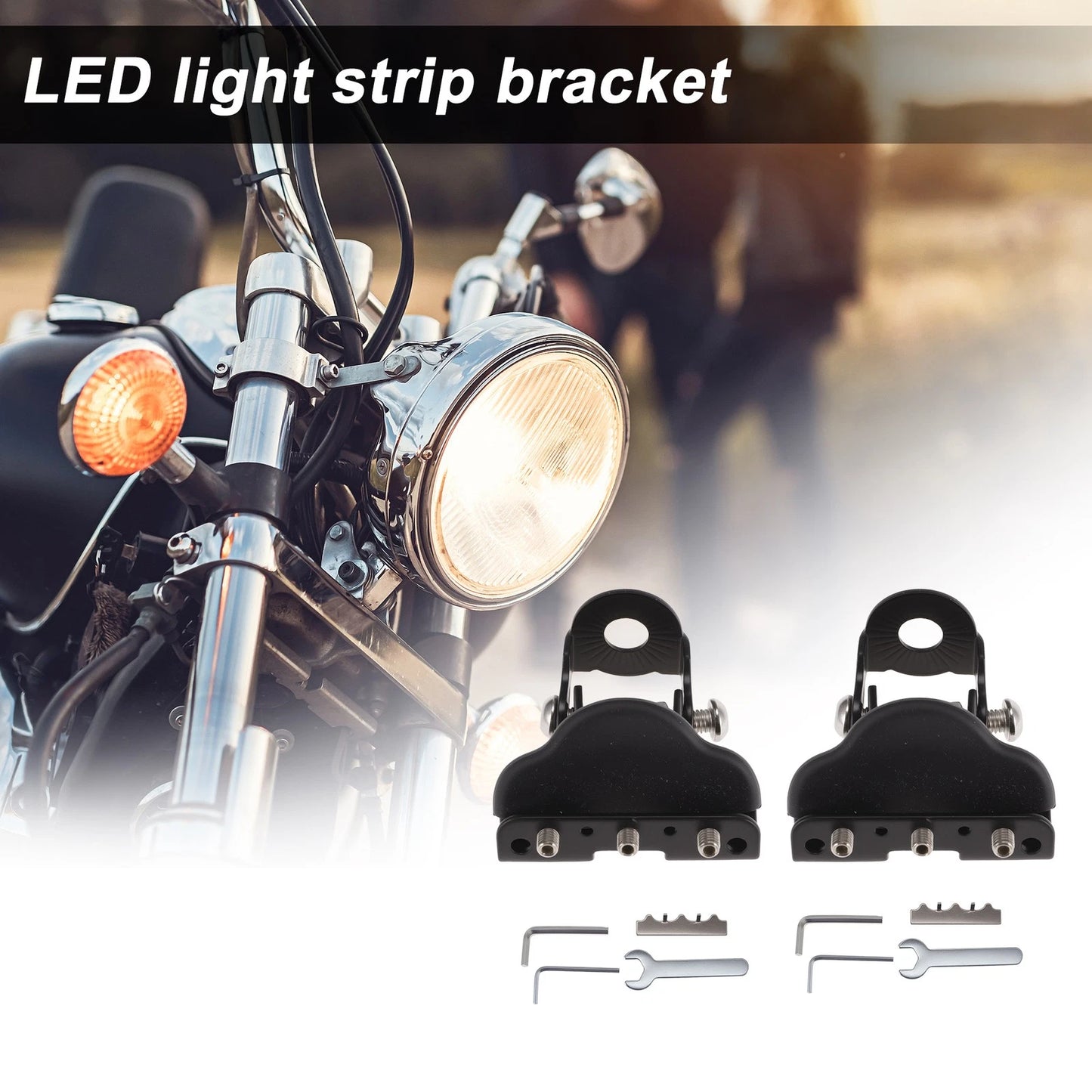 Set of 1 Light Bar Mounting Bracket for Motorcycle ATV (LED)