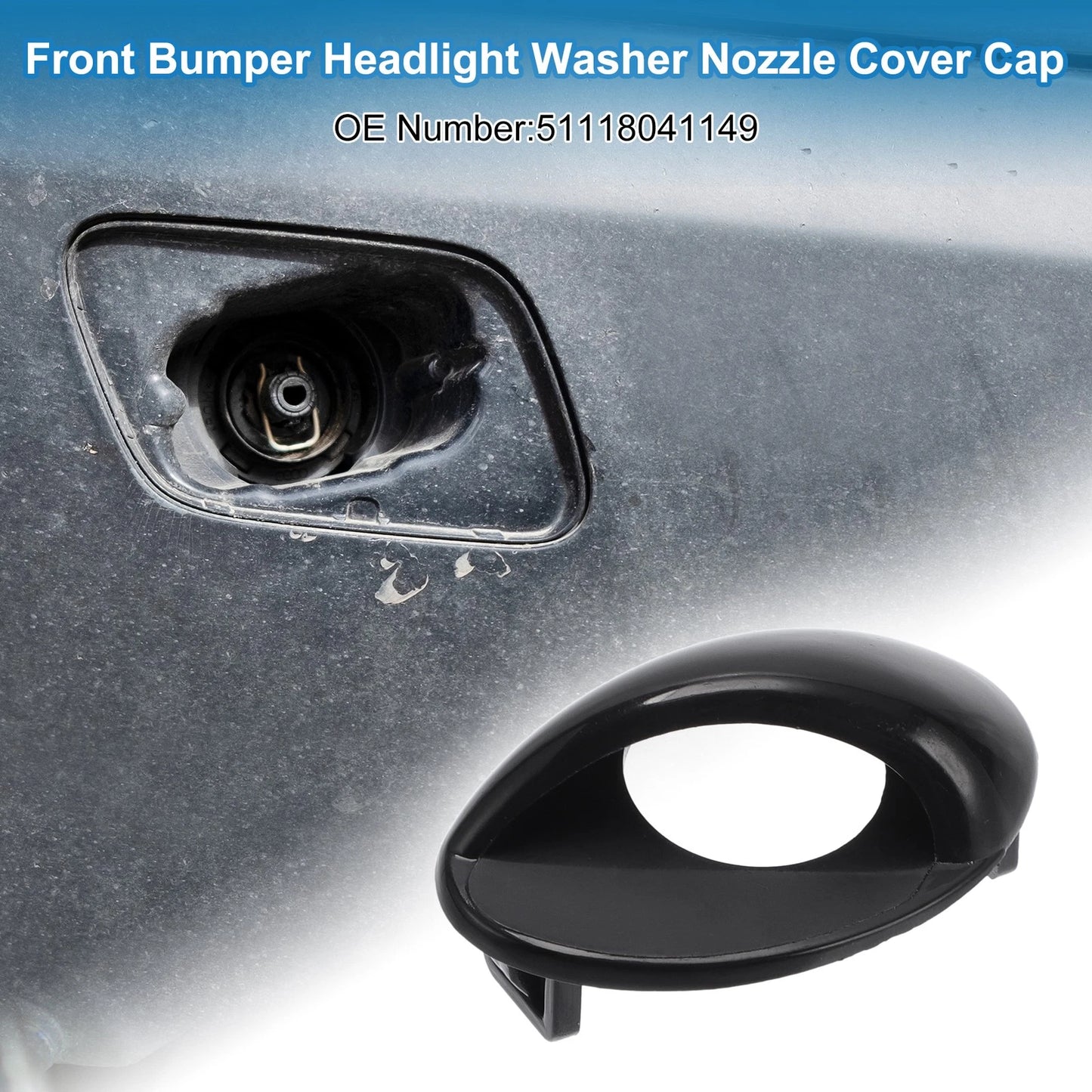 Front Left Headlight Washer Nozzle Cover for BMW M3 (2008–2013)