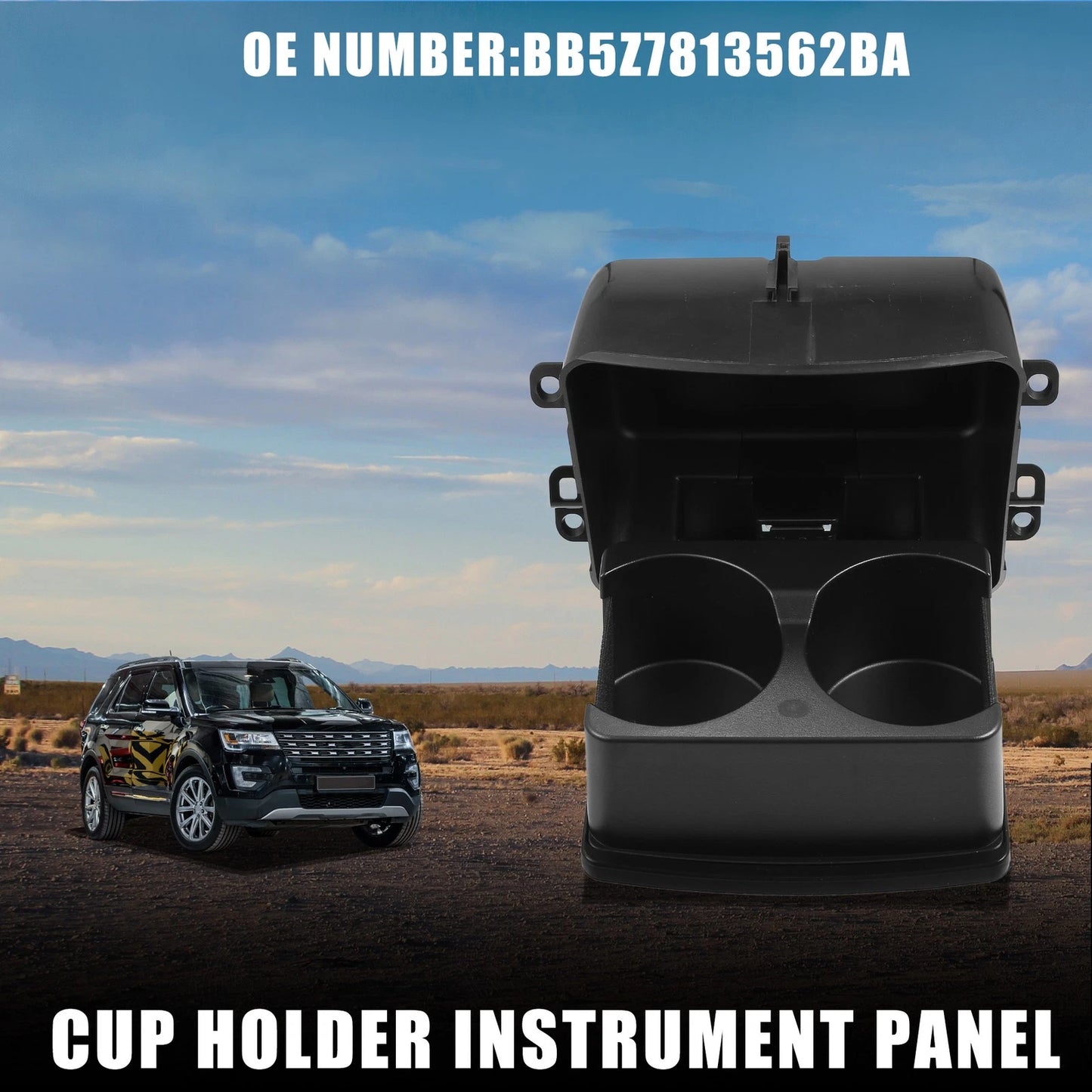 Cup Holder for Ford Explorer (2011–2021) No.BB5Z7813562BA Black