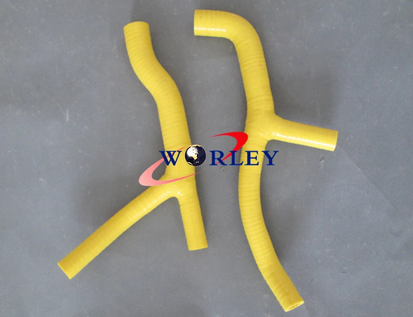 Yellow Silicone Radiator Hose for Suzuki DRZ400E (2000–2002)