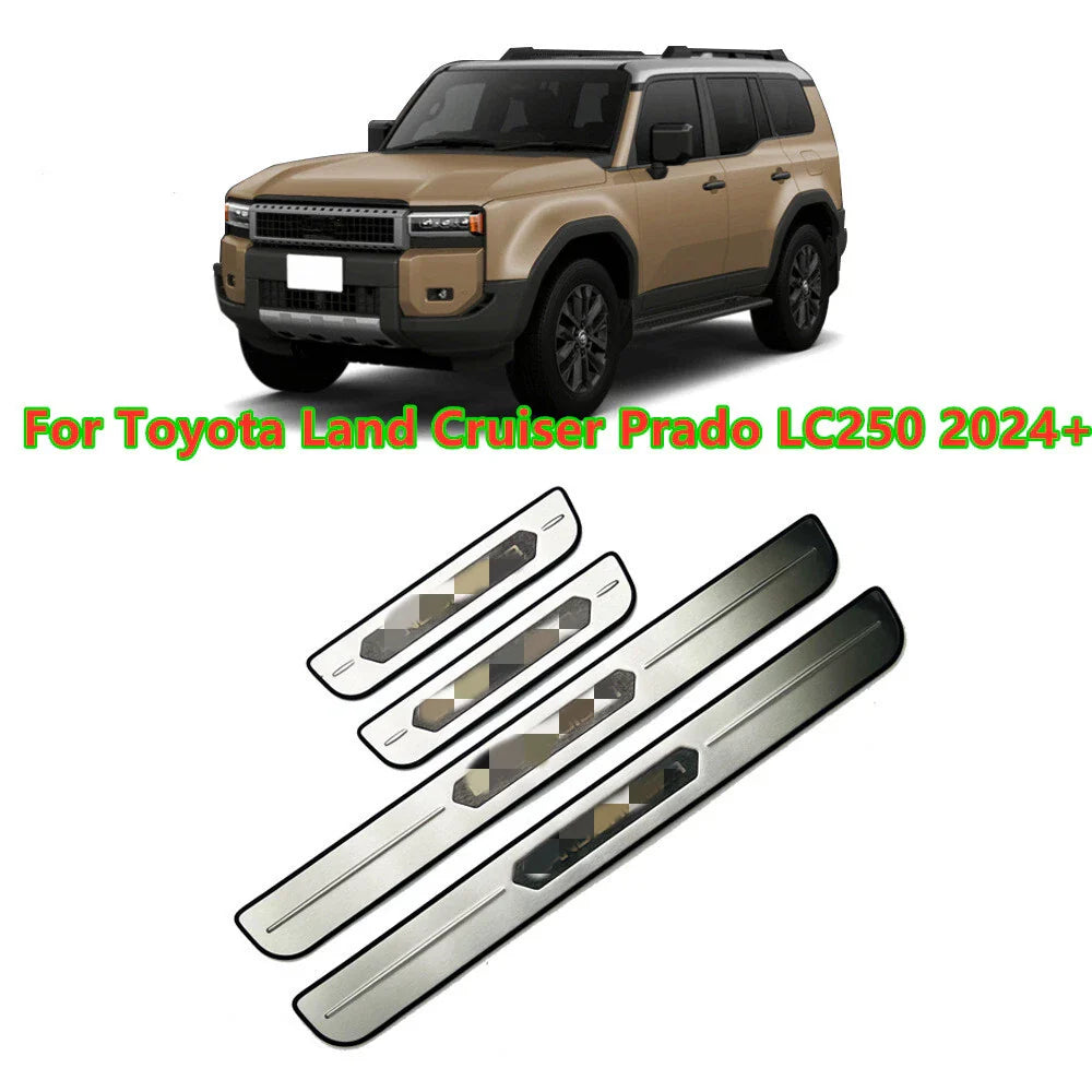 4x Outside Door Sill Trim Cover for Land Cruiser Prado J250 (2024–2024)