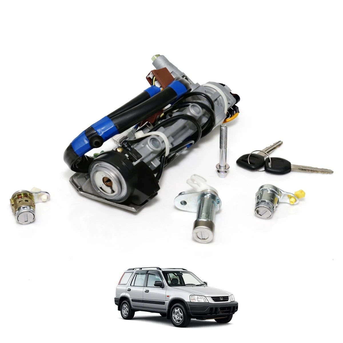 Ignition Switch Door Trunk Lid Lock with Key for Honda CR-V (1997–2001)