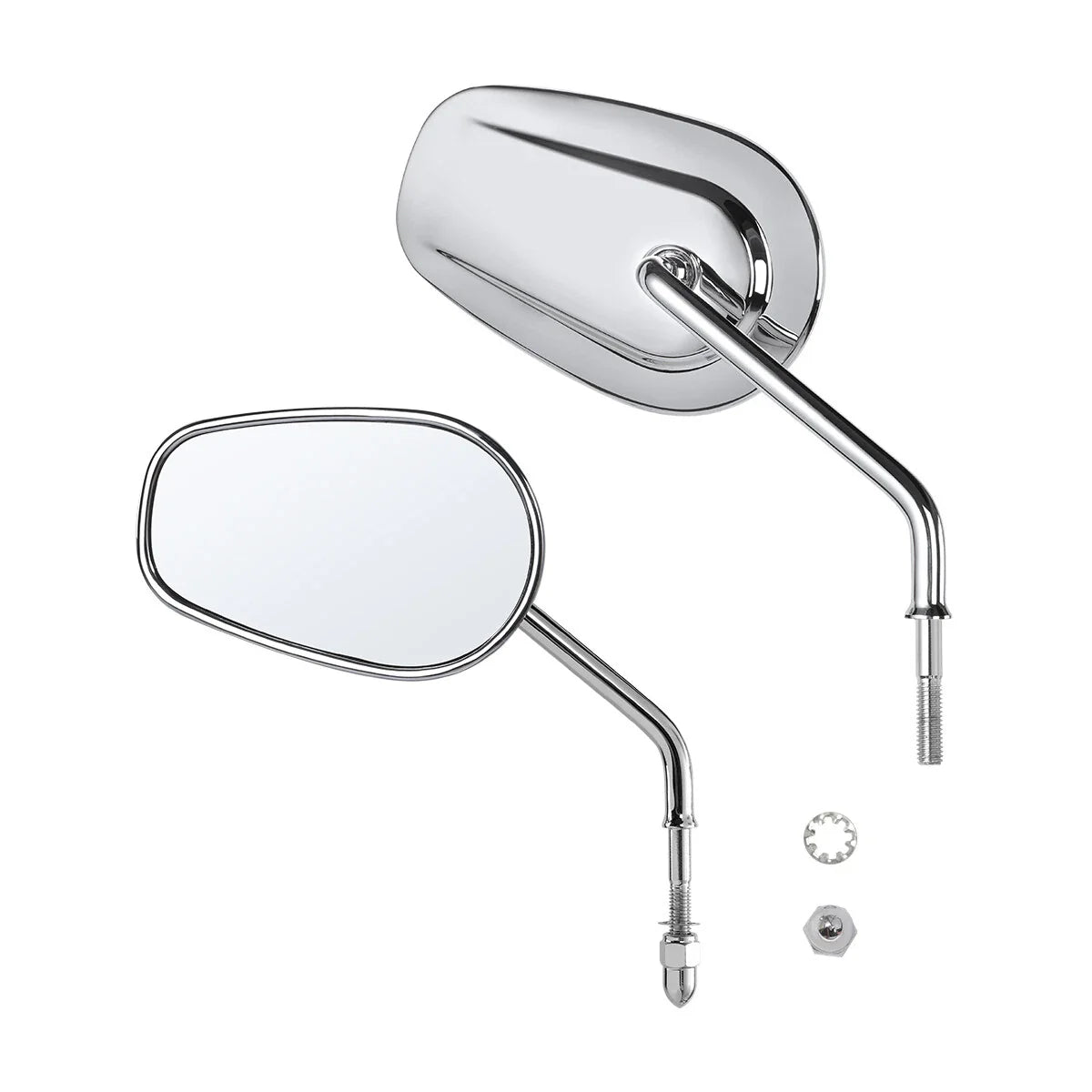 Chrome Rear View Mirrors for Harley Davidson Touring Road King Electra Glide (2009-2023)