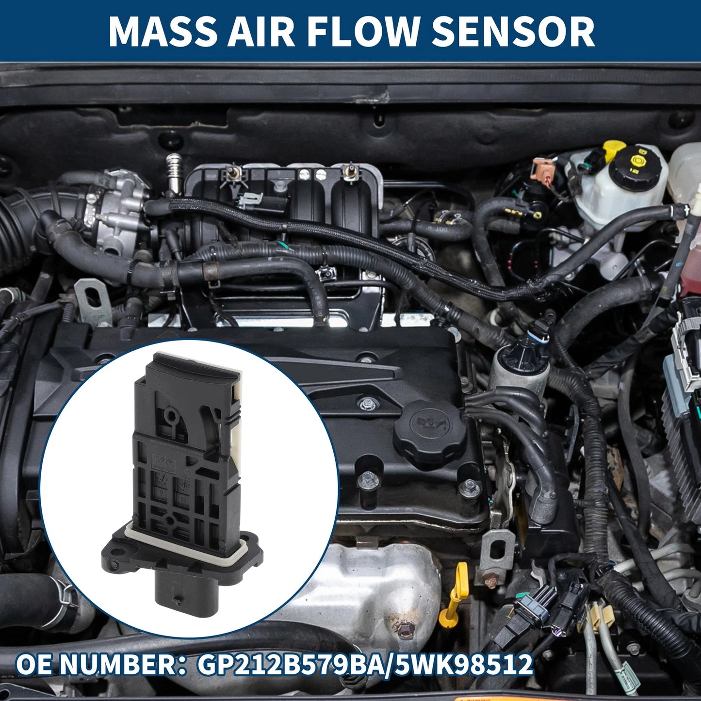 Mass Air Flow Sensor Meter GP212B579BA for Ford Focus (2018)