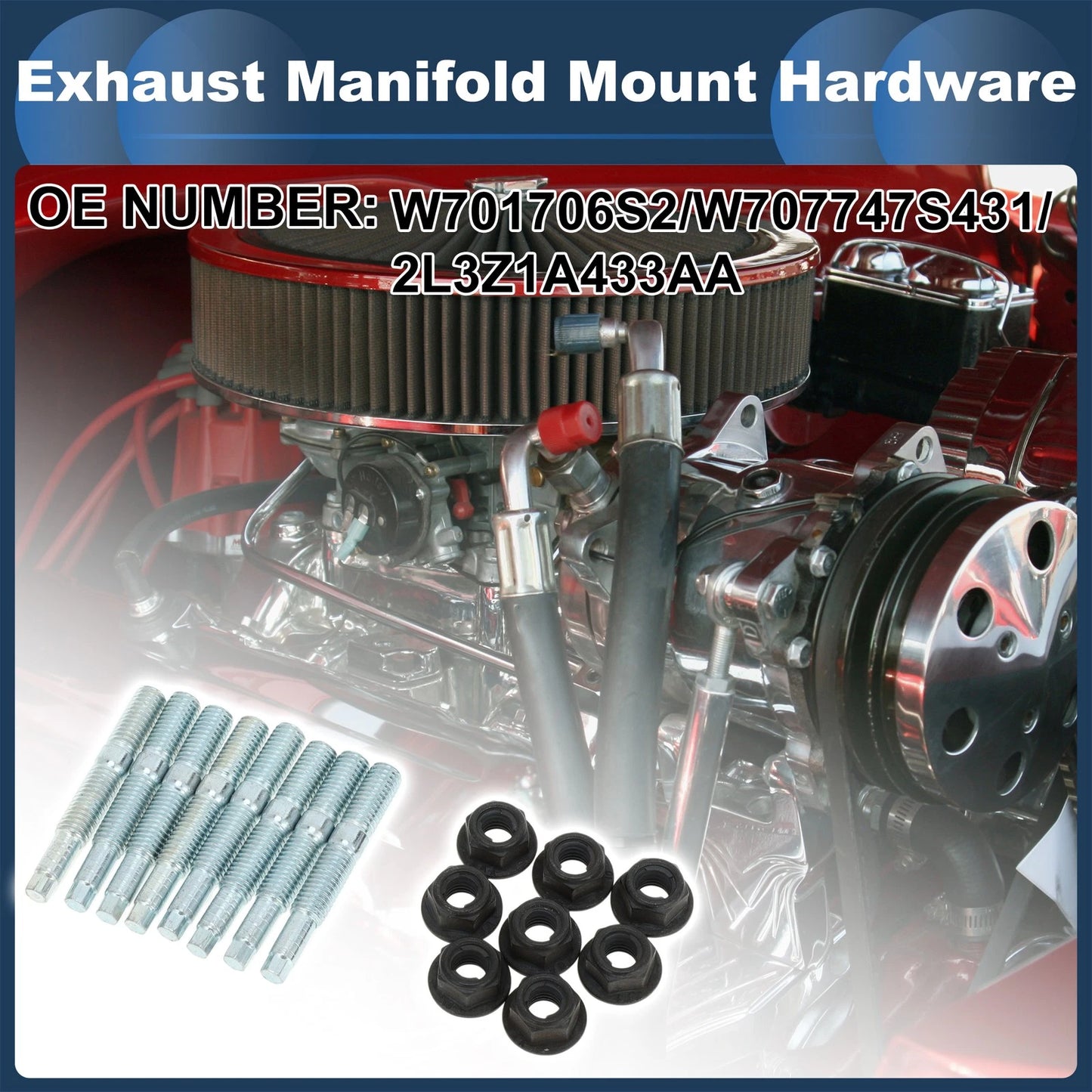 Exhaust Manifold Mount Hardware Bolt Kit No.W701706S2 for Ford Expedition (1997–2002)