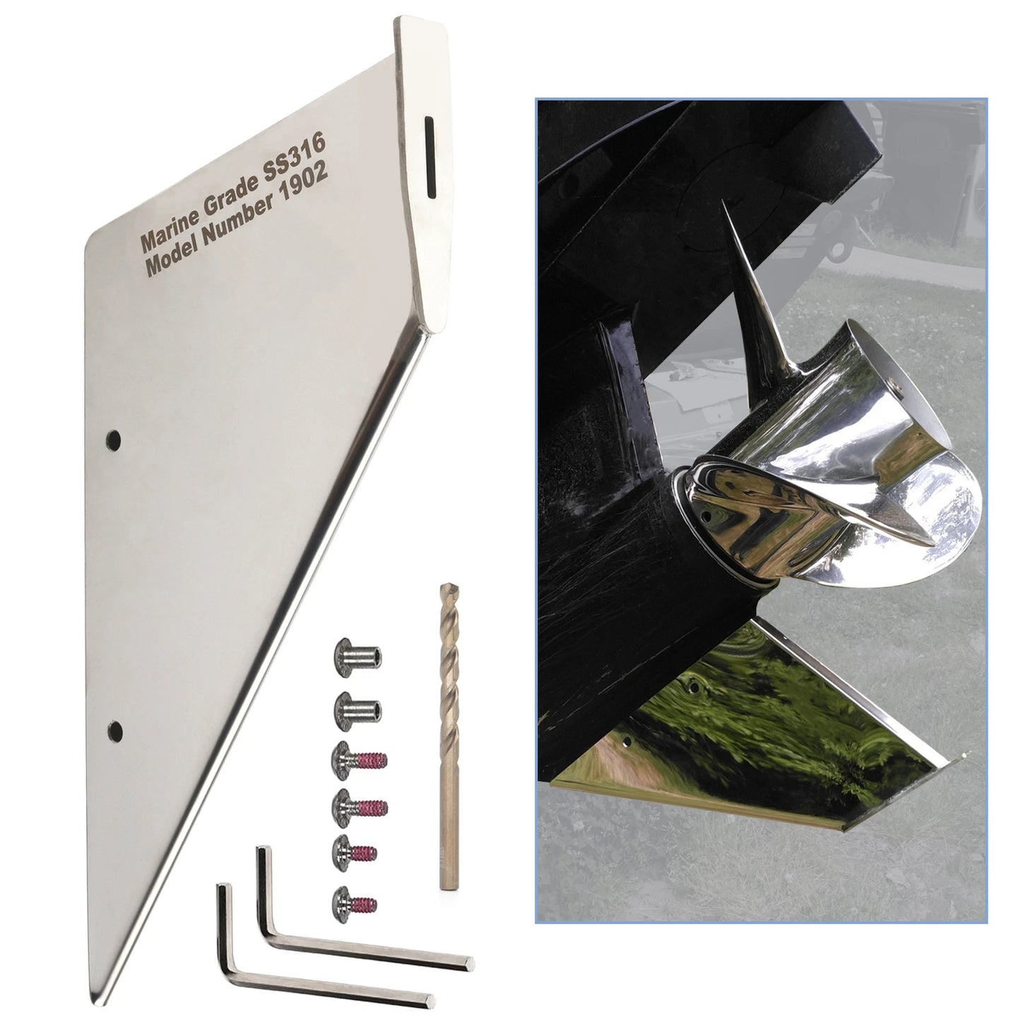 Skeg Guard Protector for Yamaha 150-175HP/200HP (Stainless Steel)