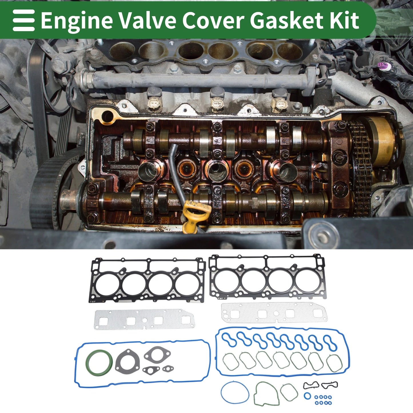 Engine Valve Cover Gasket Kit for Cadillac Escalade ESV 6.0L (2004–2006)