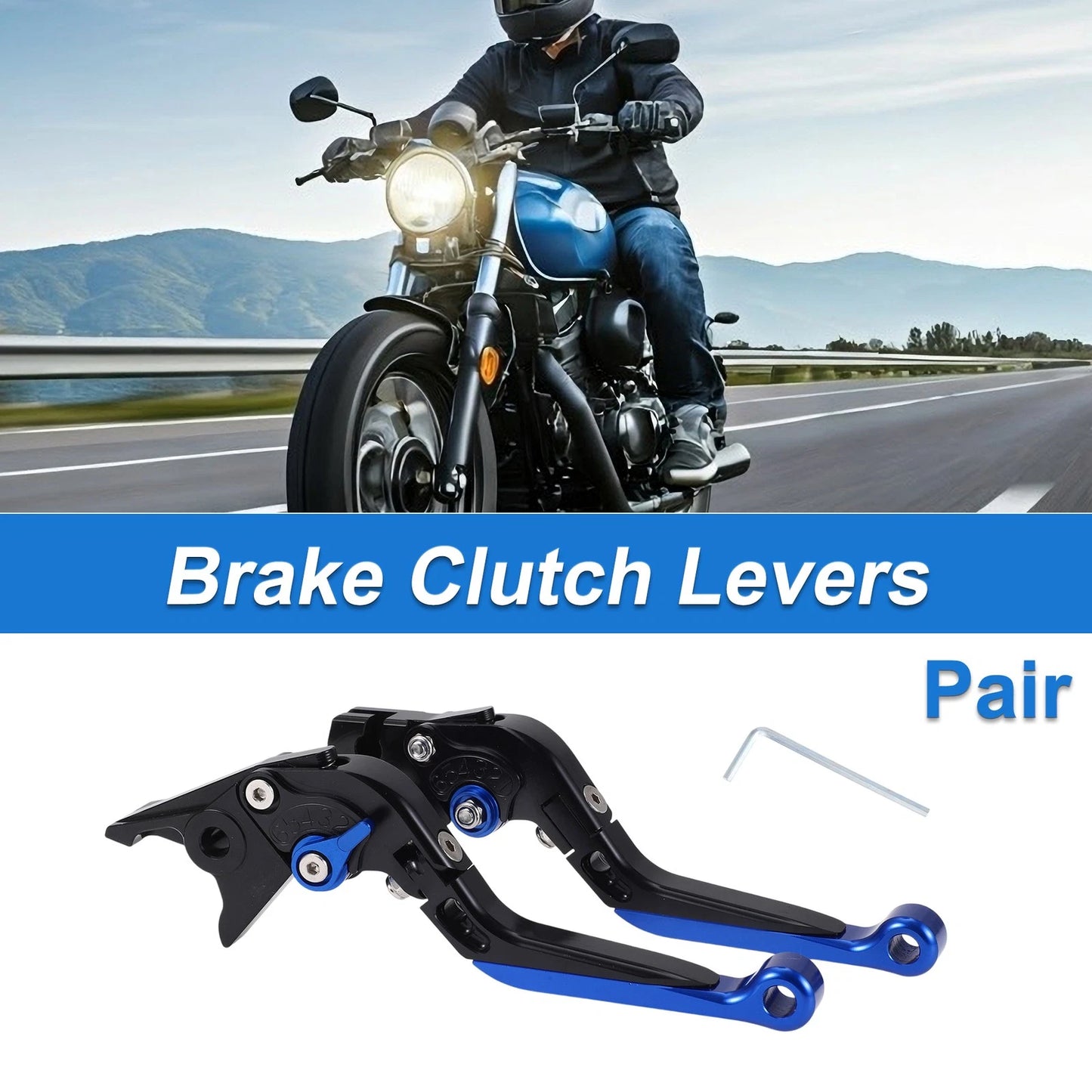 Adjustable Brake Clutch Levers for Yamaha YZF R1 (1999–2001) Black Blue