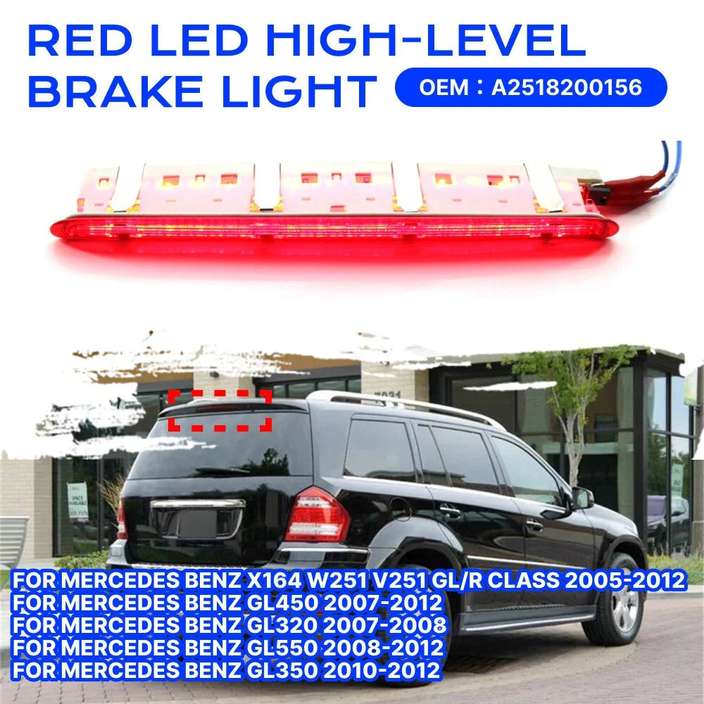 Red LED 3rd Center Brake Light for Mercedes GL450/GL320 (2007–2012)