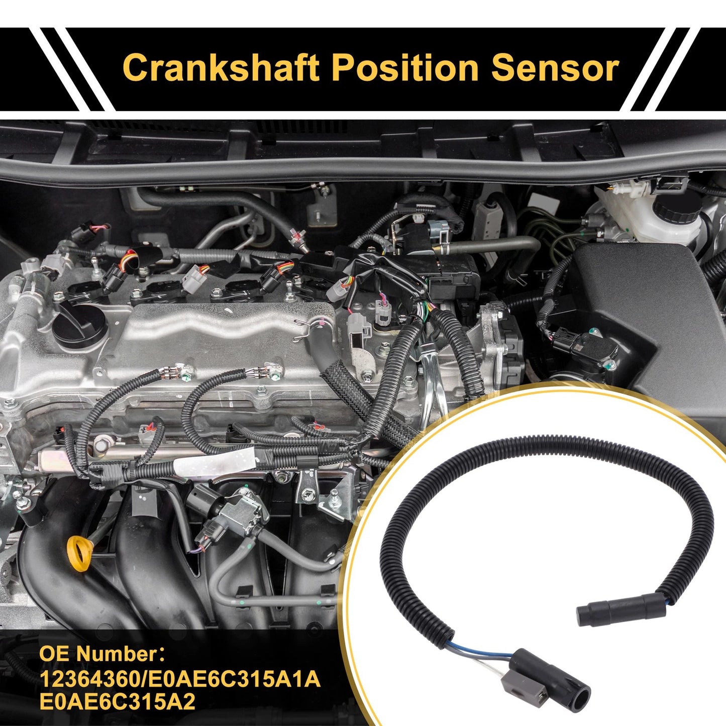 1 Pc Crankshaft Position Sensor No.E0AE6C315A1A for Ford E-150 (1980–1985)