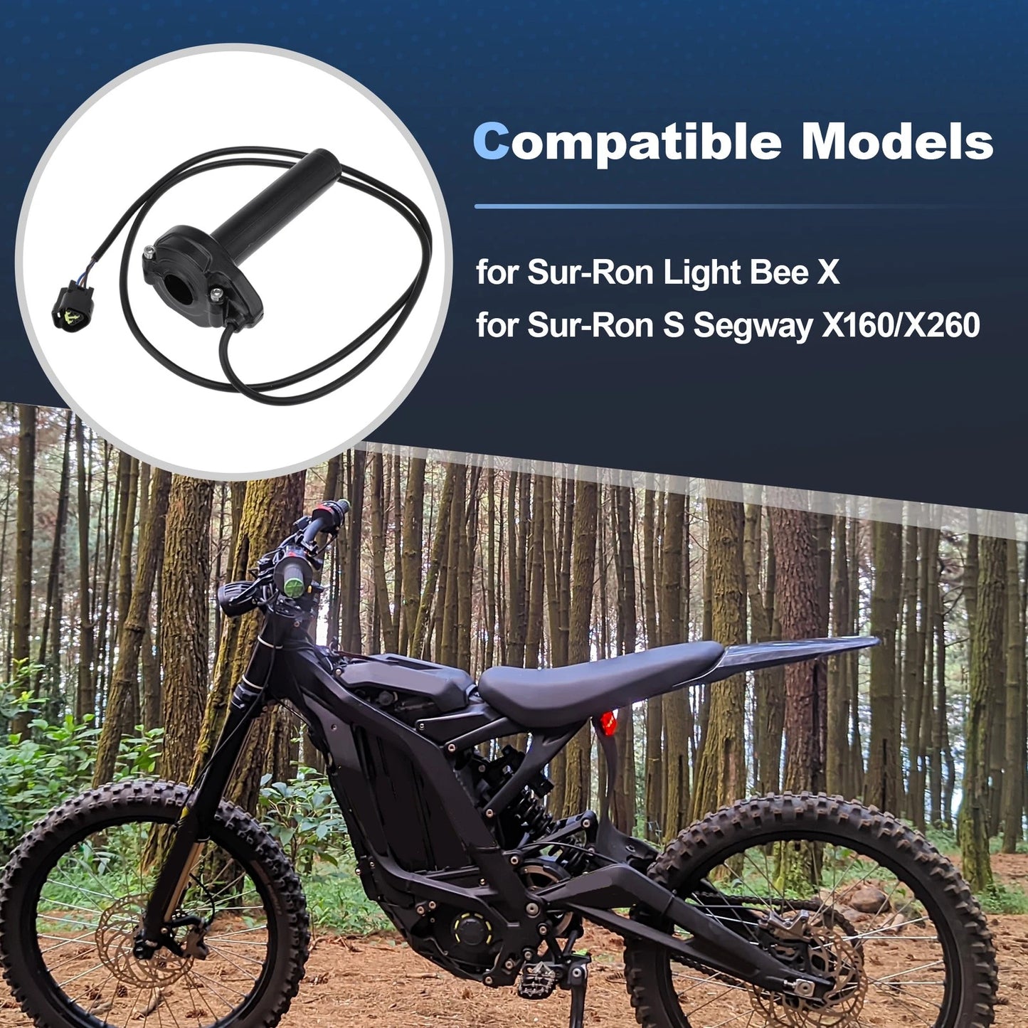 Throttle Grips Handle Cable Kit for Surron Light Bee X, Segway X160 X260