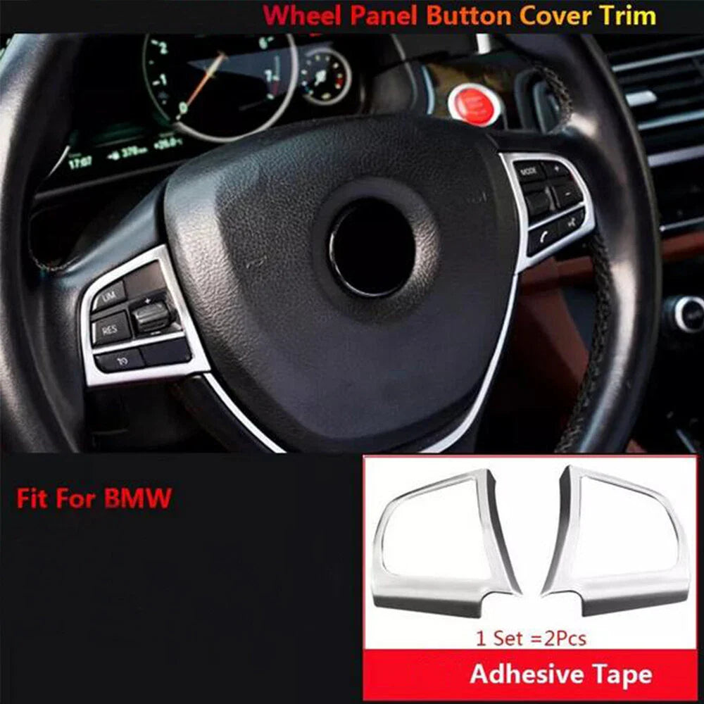 Car Steering Wheel Button Cover Trims for BMW 5 7 Series (2010-2017)