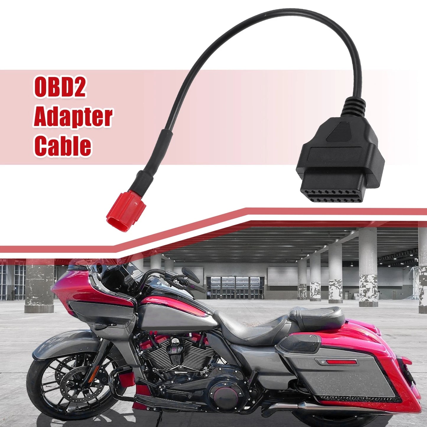 6 Pin to OBDII Cable Adapter for Yamaha, Harley Davidson