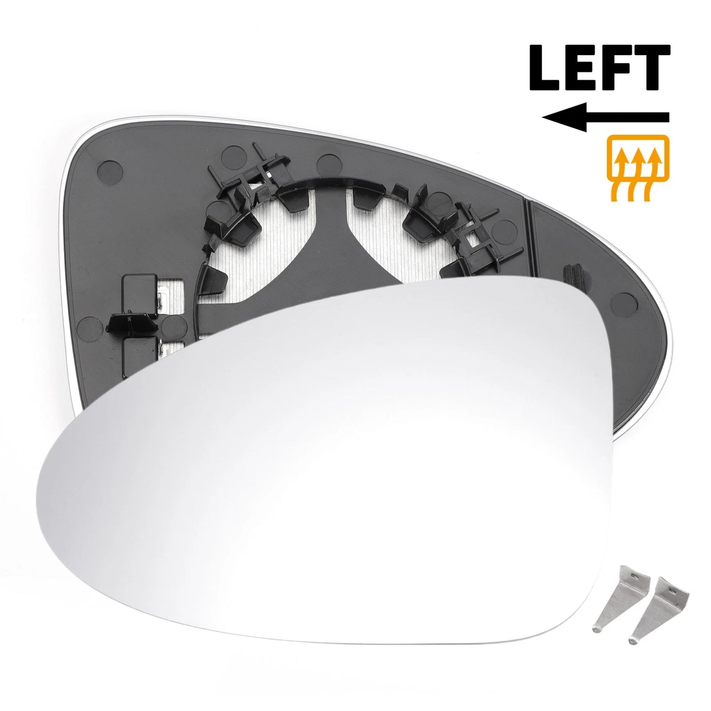 Left Side Heated White Mirror Glass for Porsche Macan (2014–2018)